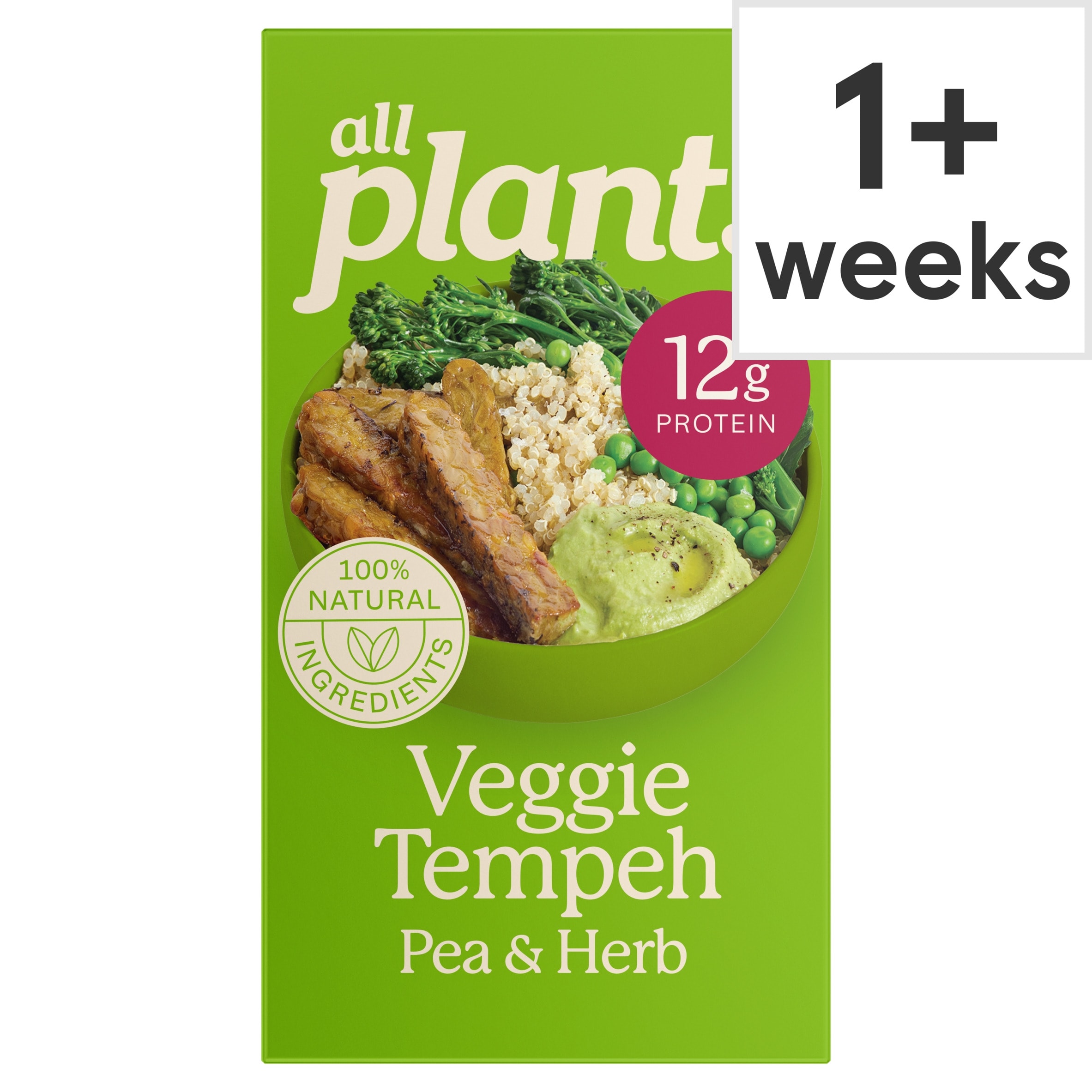 all plants Veggie Tempeh with pea and rosemary 180g