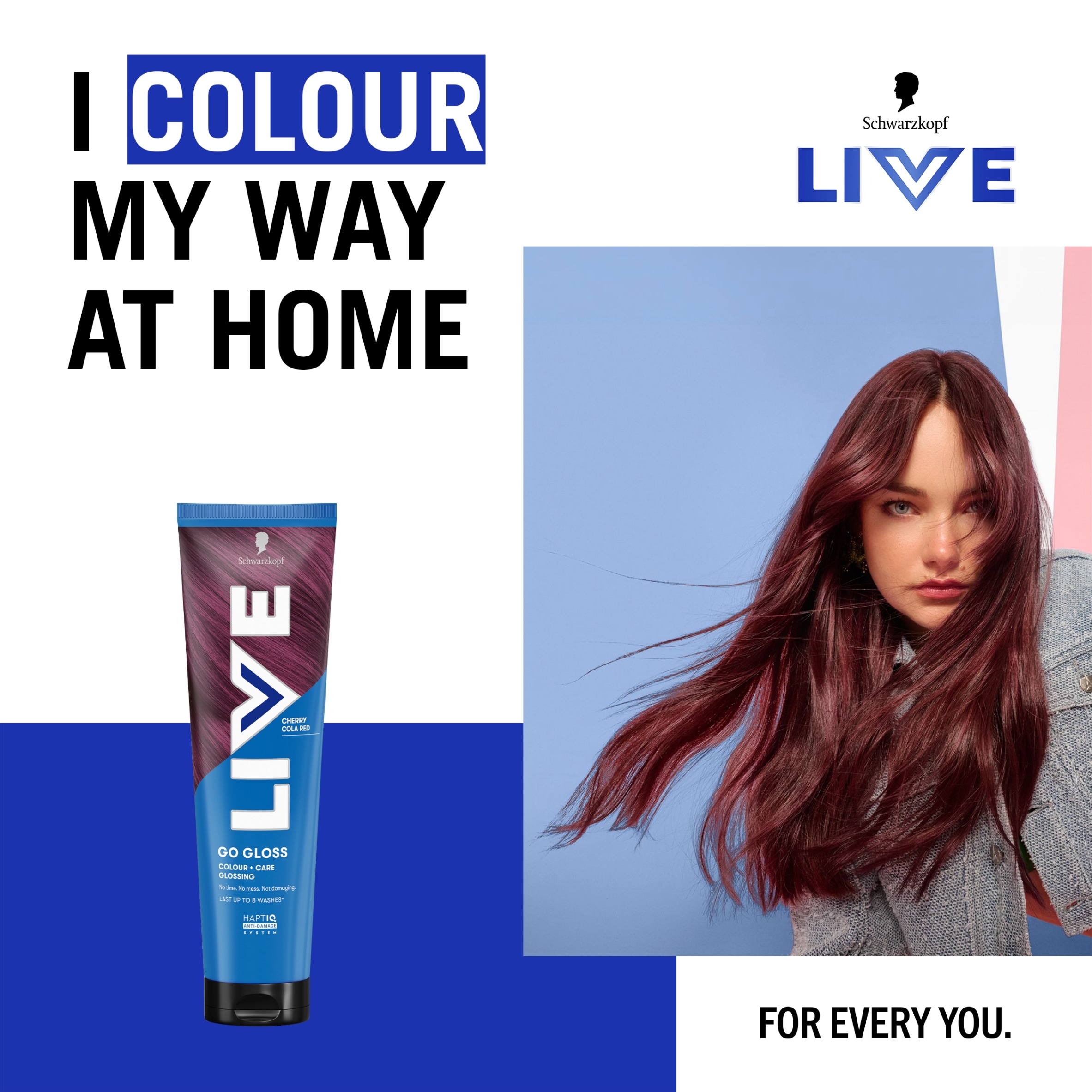 Schwarzkopf LIVE Go Gloss Cherry Cola Red Colour & Shine Hair Gloss 150ml thumbnail 2