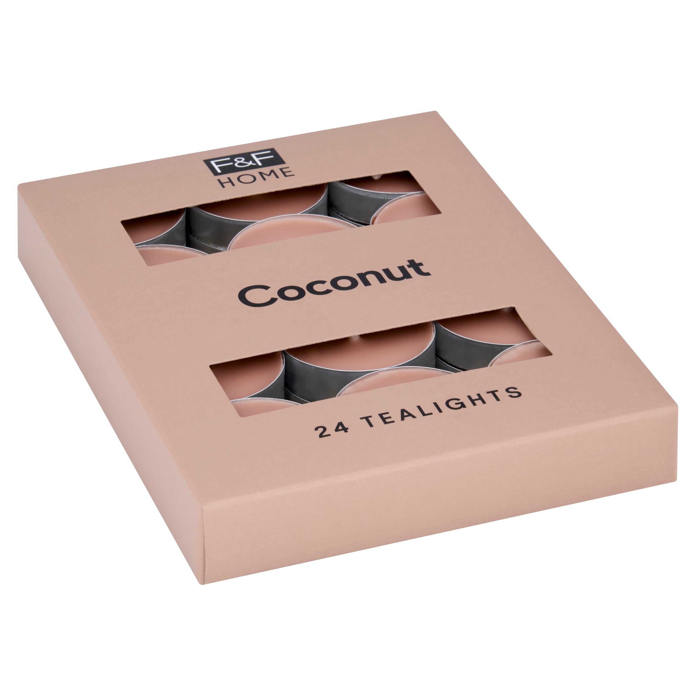 F&F Home Coconut Scented Tealights 24 Pack