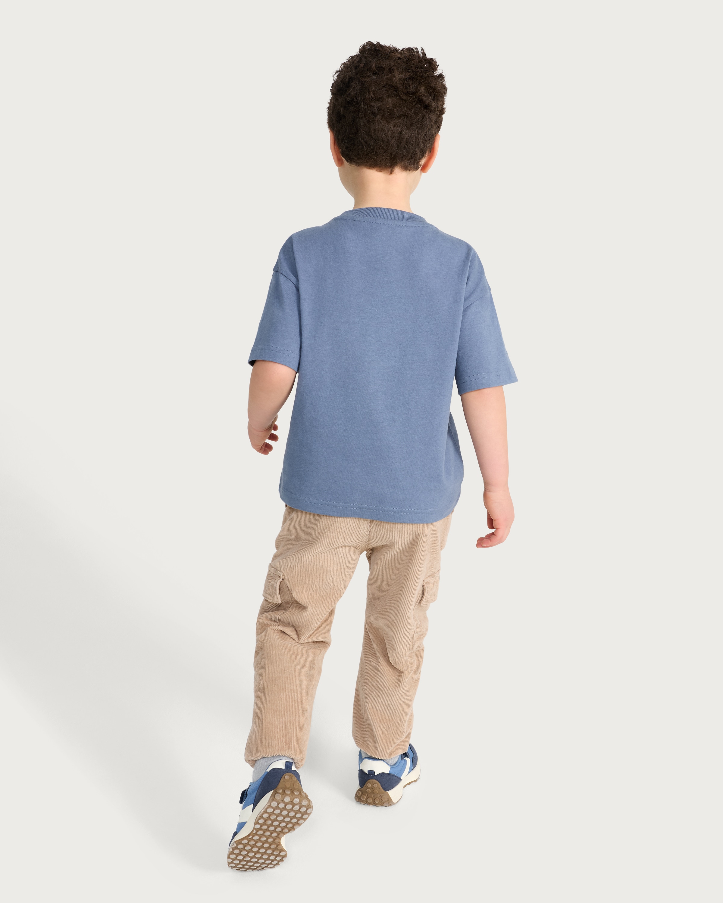 F&F Boys Pure Cotton Stay Roarsome Dinosaur T-Shirt in Blue thumbnail 2