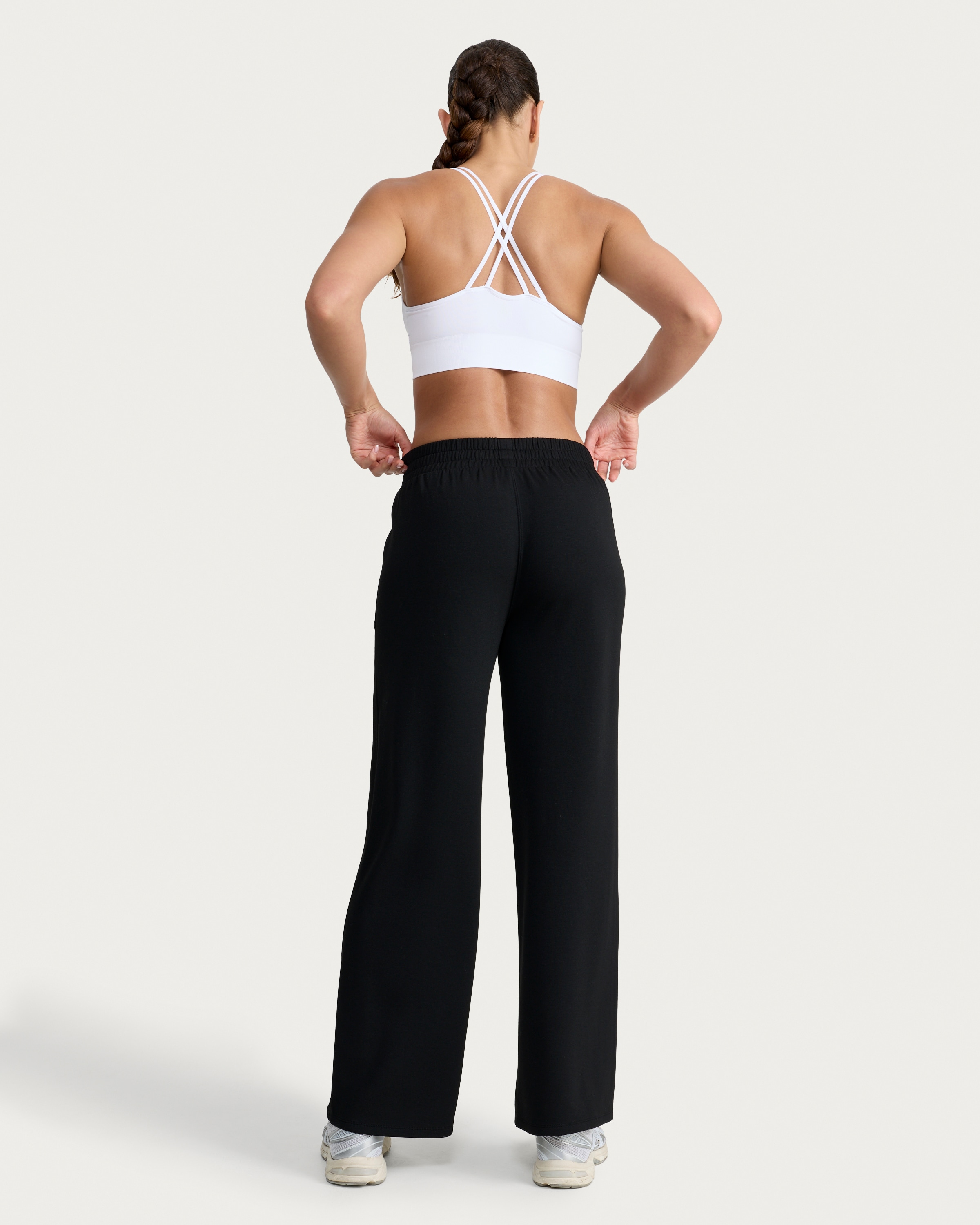 F&F Active Wide Leg Joggers in Black thumbnail 3