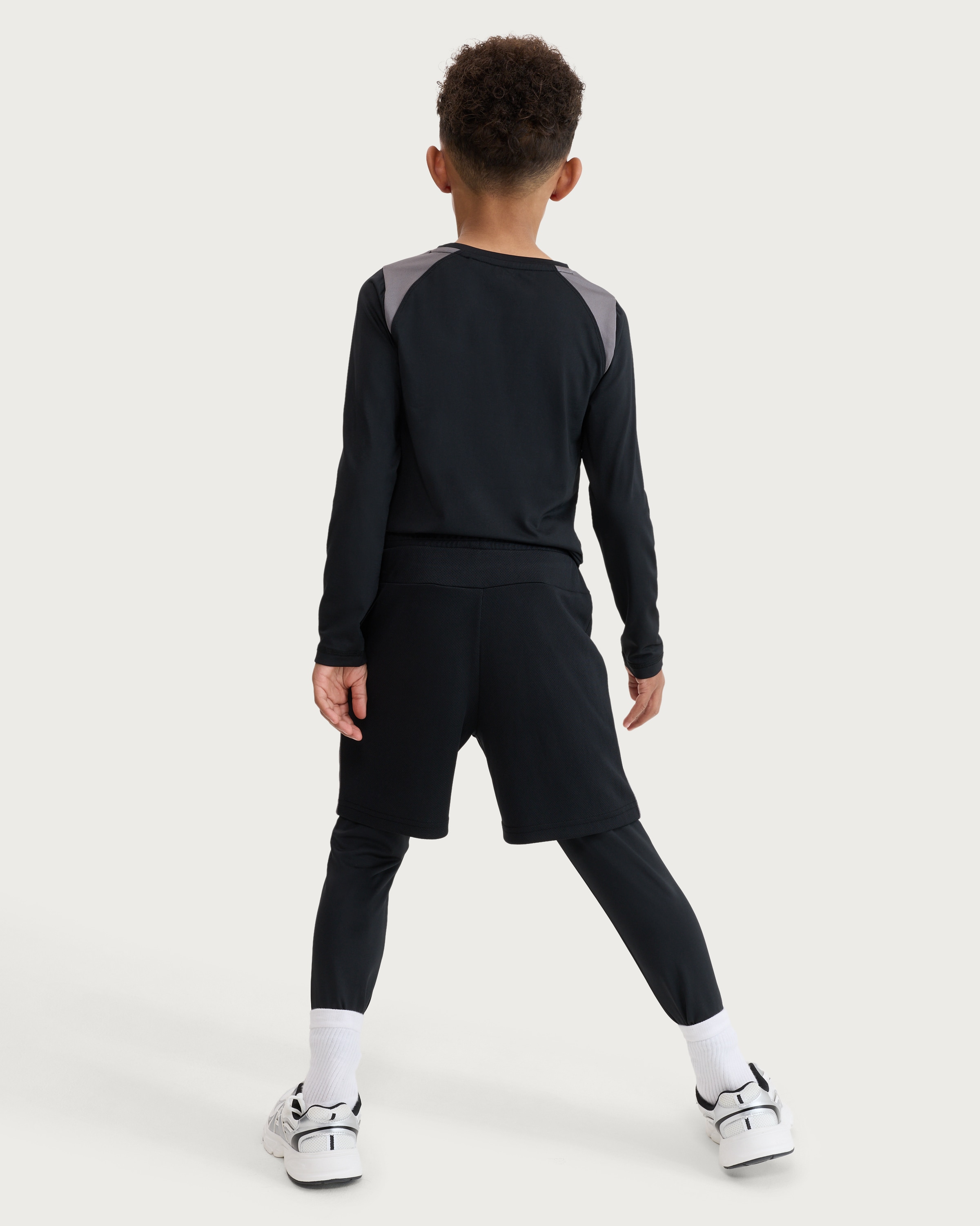 F&F Active Boys ULTRAMOVE 2 In 1 Shorts with Leggings in Black thumbnail 3