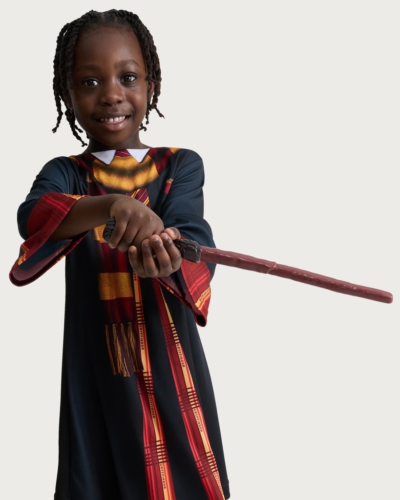 Harry Potter Gryffindor 3-Piece Fancy Dress Costume in Black