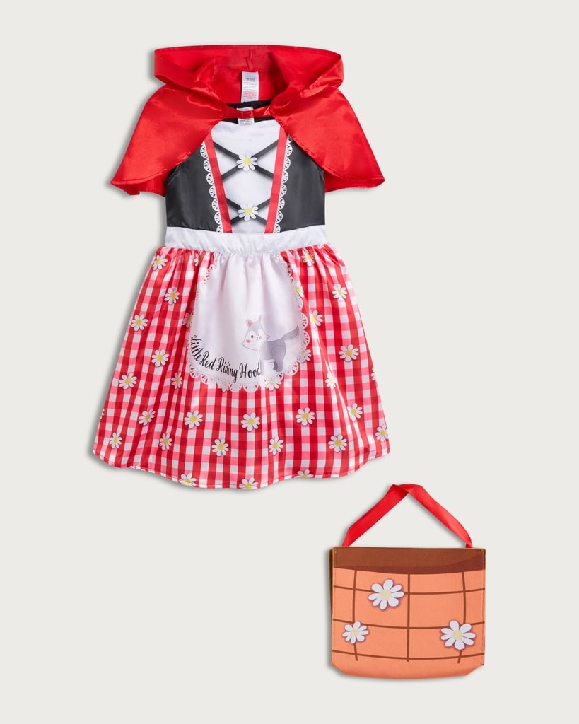 Little Red Riding Hood 2-Piece Fancy Dress Costume with Bag in Red thumbnail 4