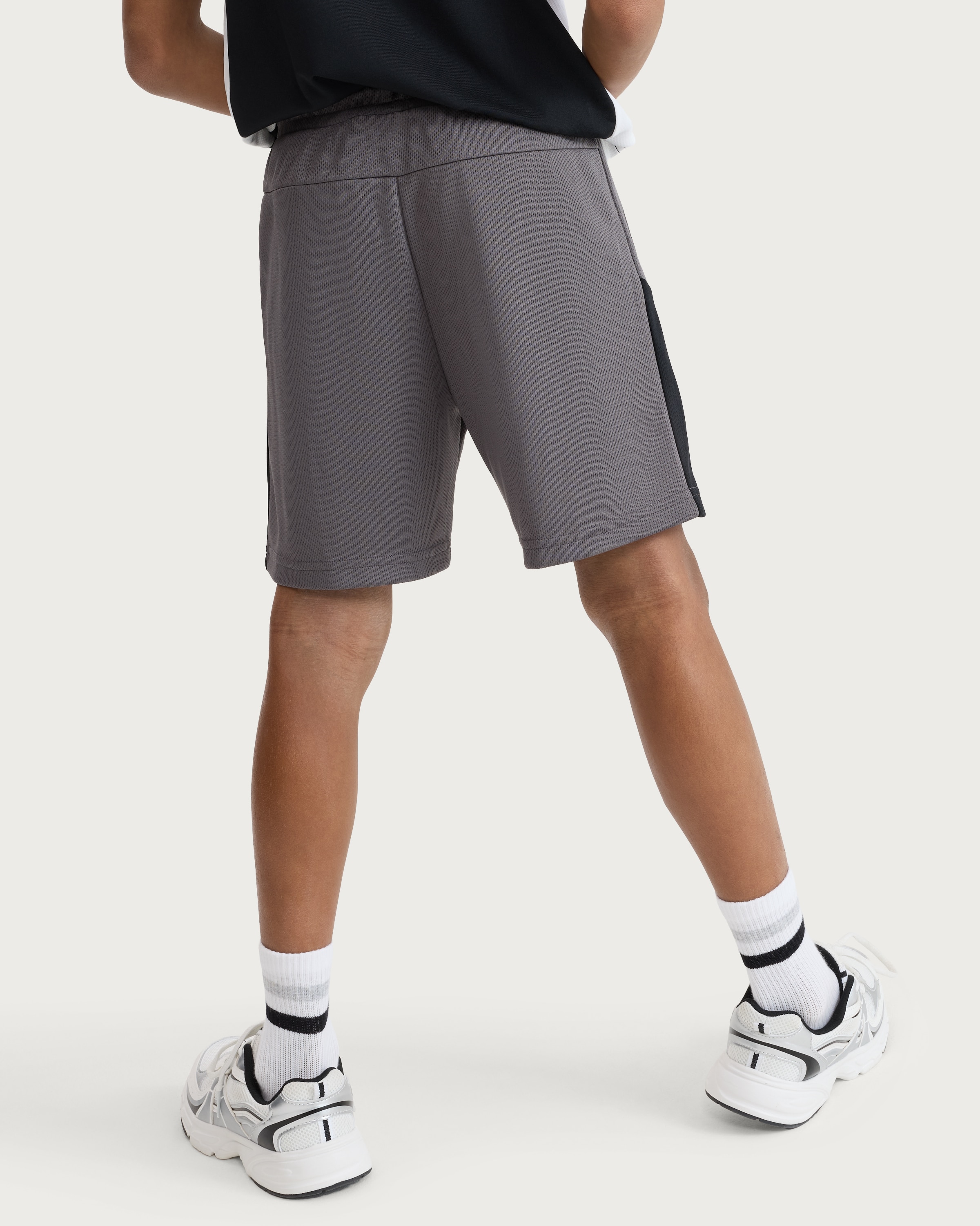 F&F Active Boys Mesh Panel Sports Shorts in Grey thumbnail 3
