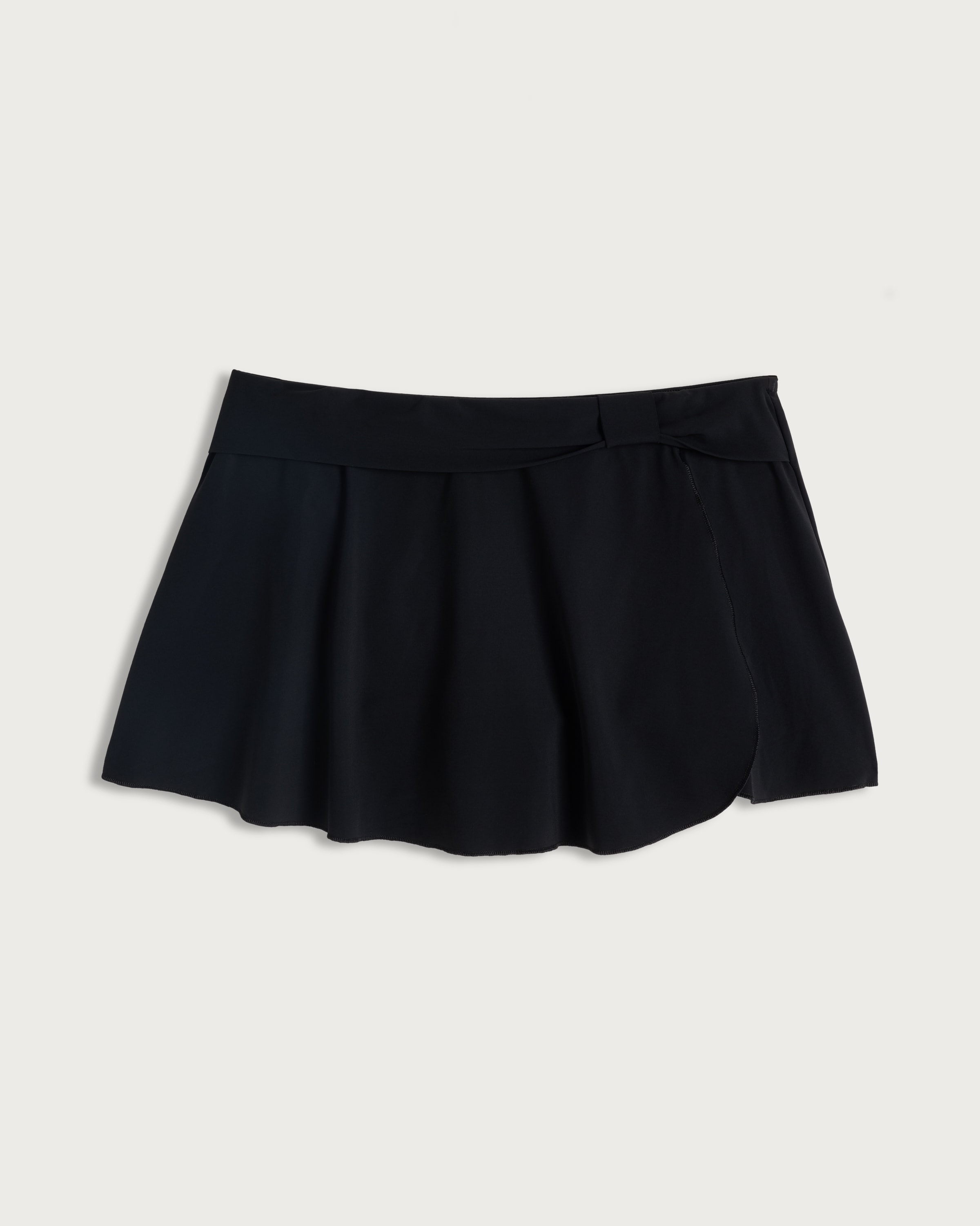 F&F Contour Wrap Front Bikini Skirt in Black thumbnail 4