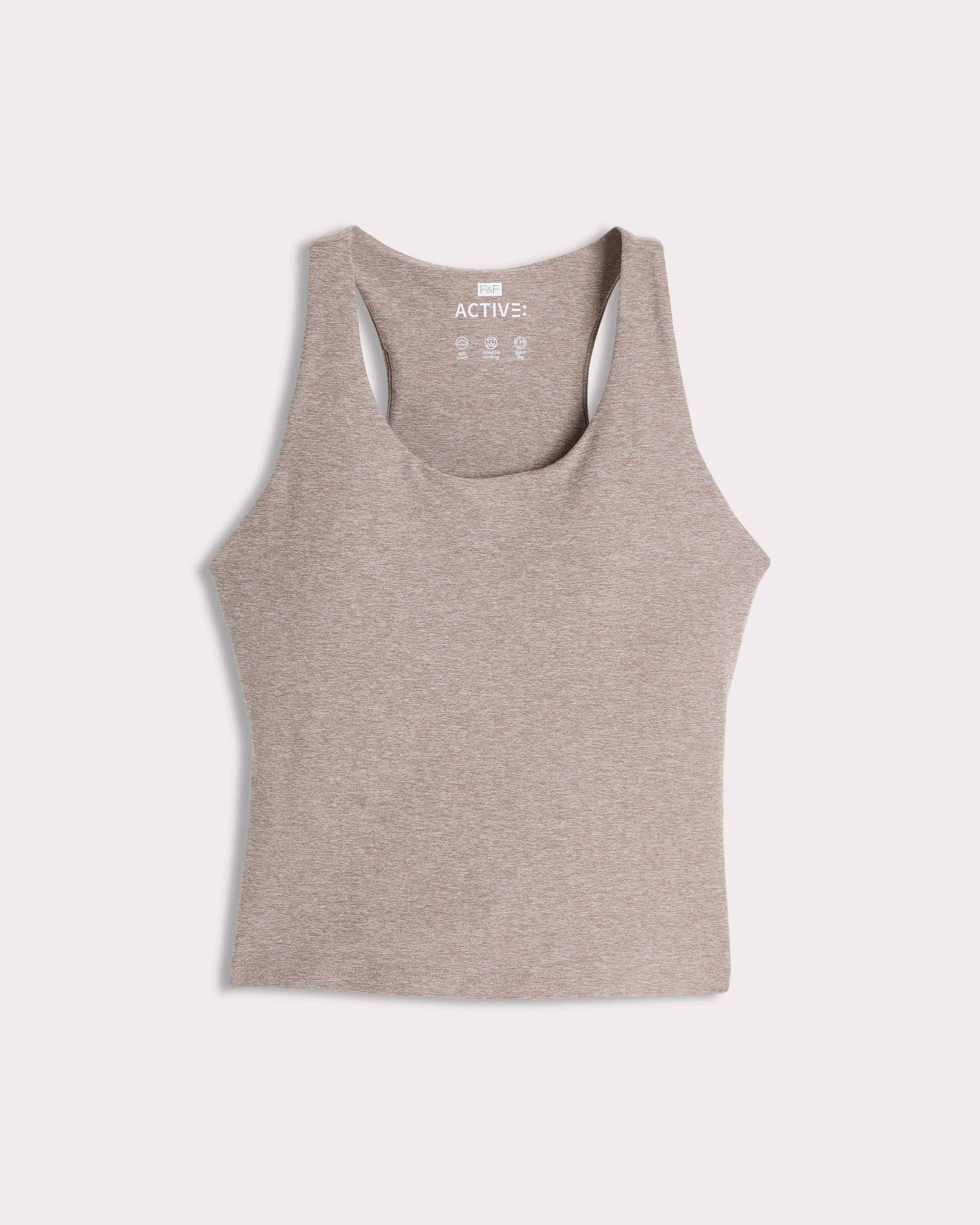 F&F Active ULTRASTRETCH Racerback Vest in Brown thumbnail 4