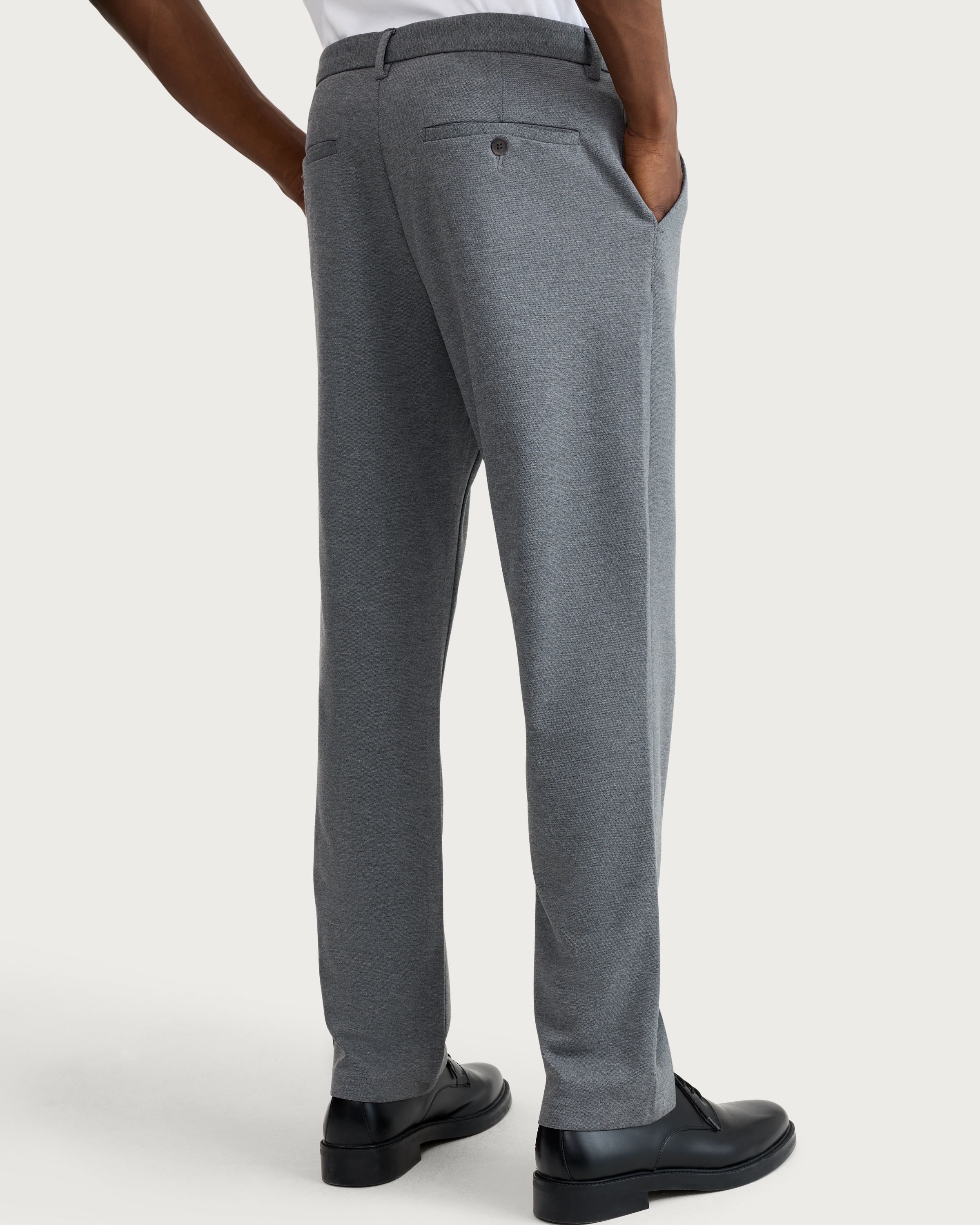 F&F Textured Straight Leg Chino Trousers in Grey thumbnail 3