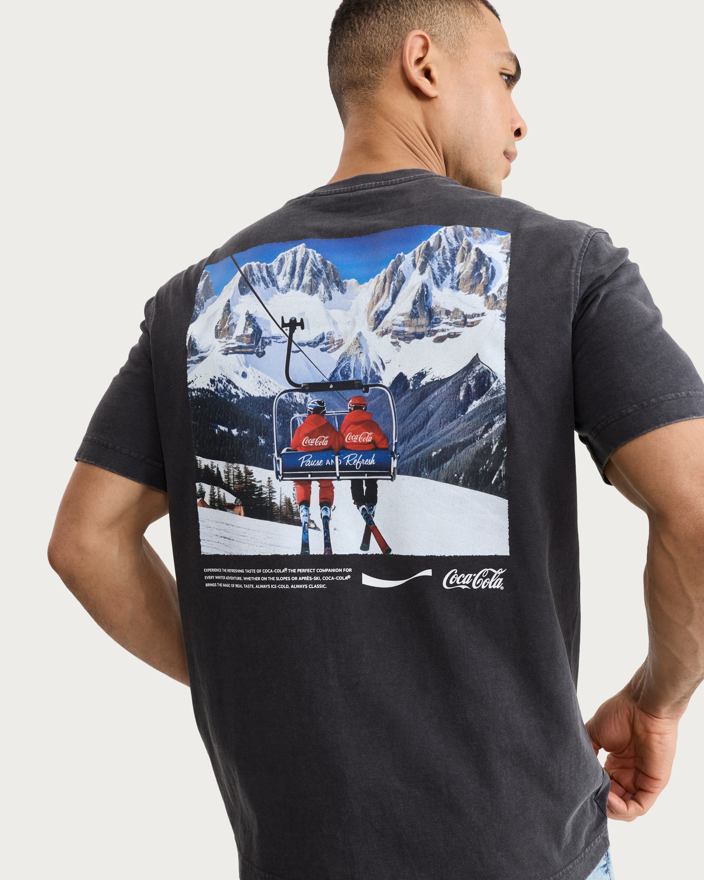 Coca-Cola Pure Cotton T-Shirt in Black thumbnail 3