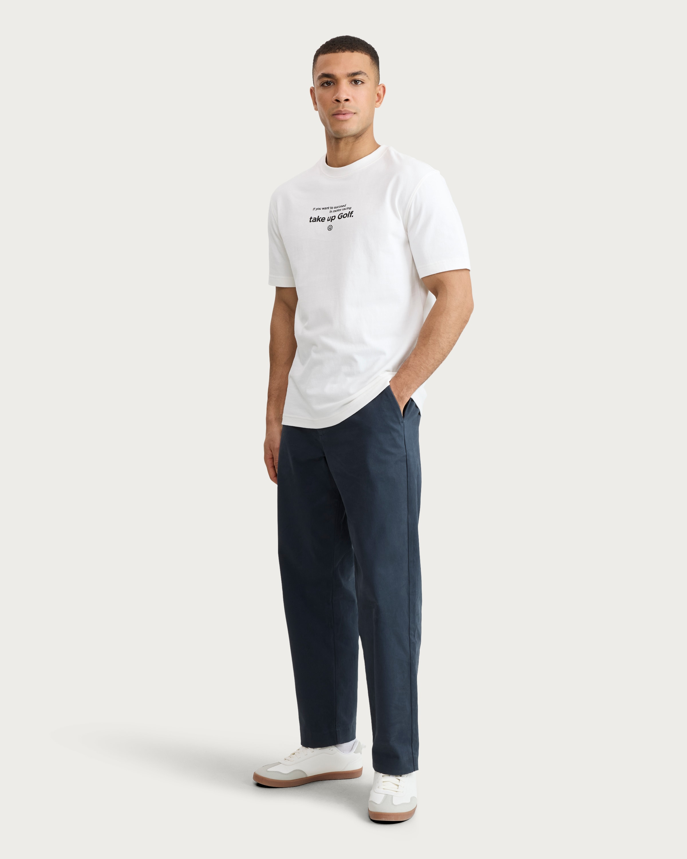 Volkswagen Pure Cotton Golf T-Shirt in Cream thumbnail 2