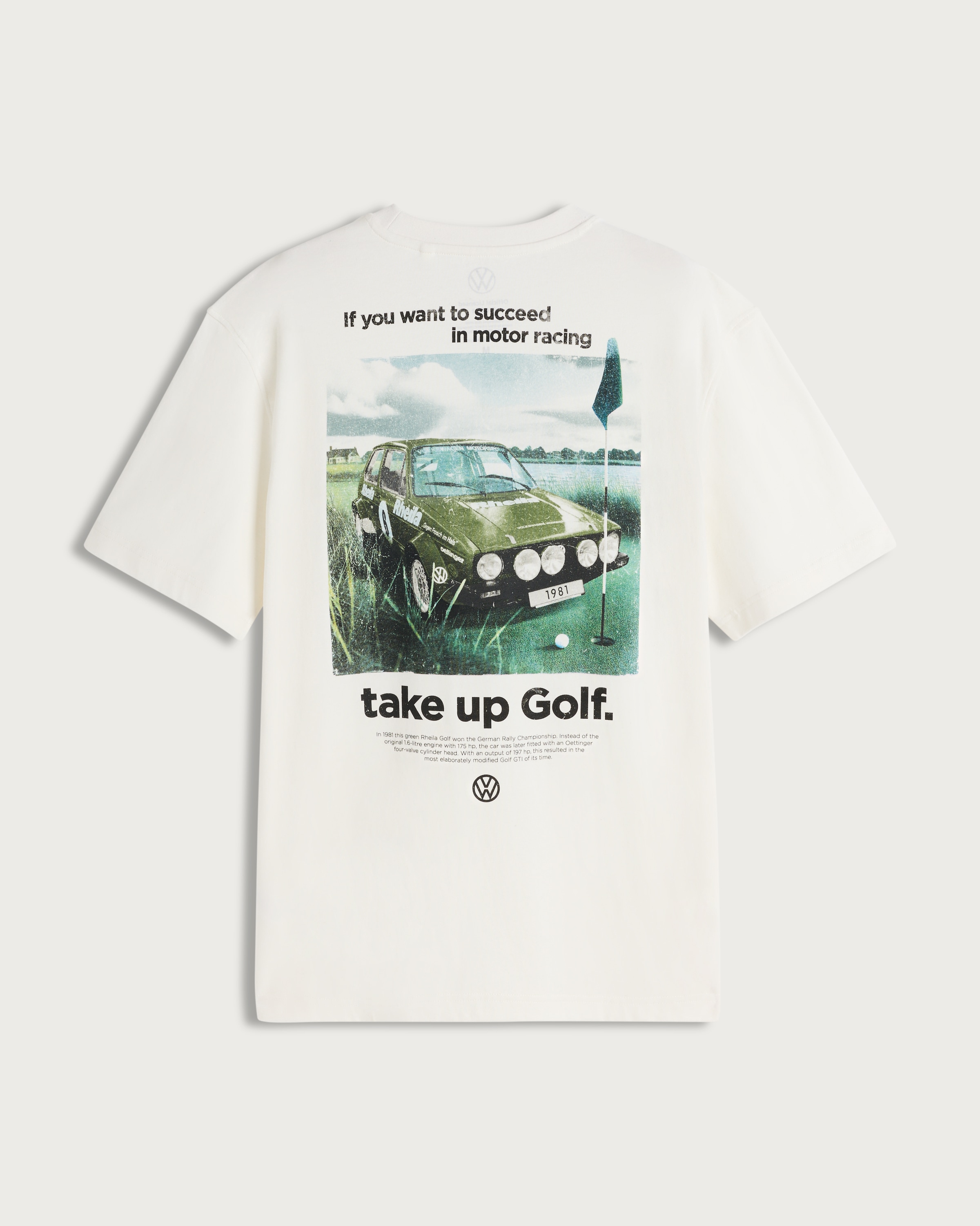Volkswagen Pure Cotton Golf T-Shirt in Cream thumbnail 5