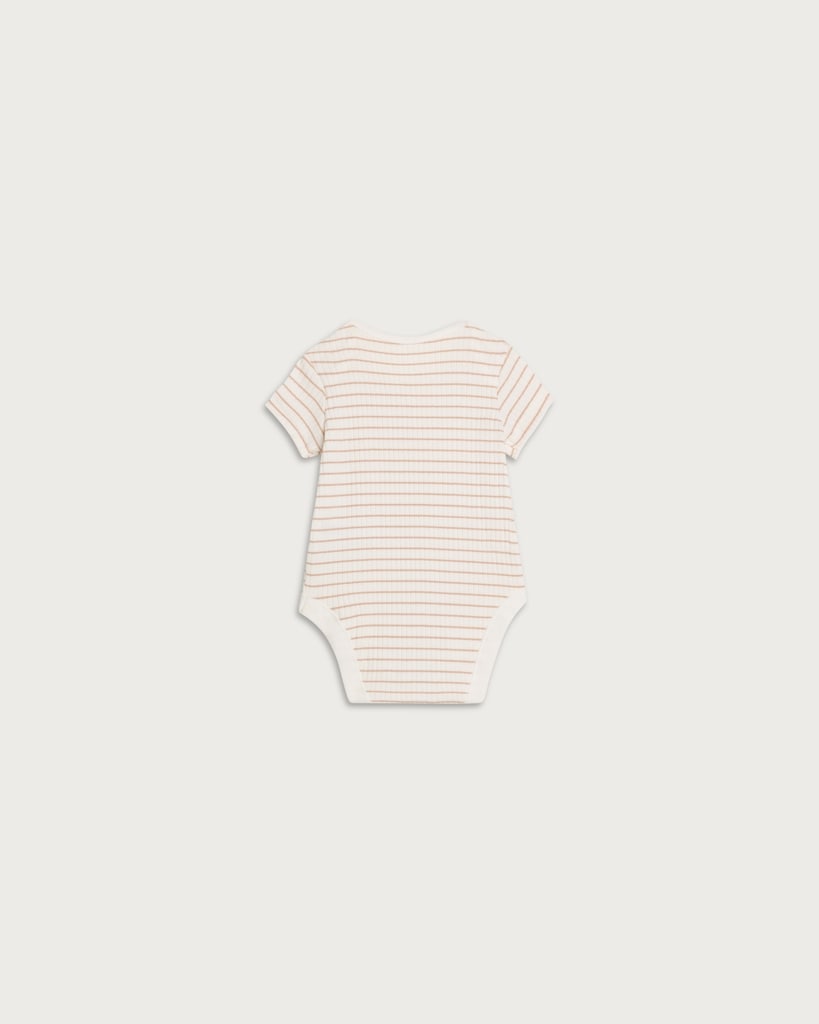 F&F Baby 5-Pack Cotton Rich Ribbed Short Sleeved Bodysuits in Multi thumbnail 2
