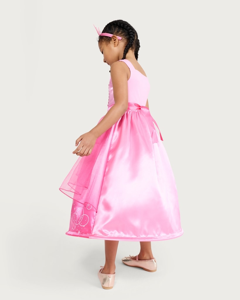 F&F Girls 2-Piece Princess Fancy Dress Costume and Tiara in Pink thumbnail 3