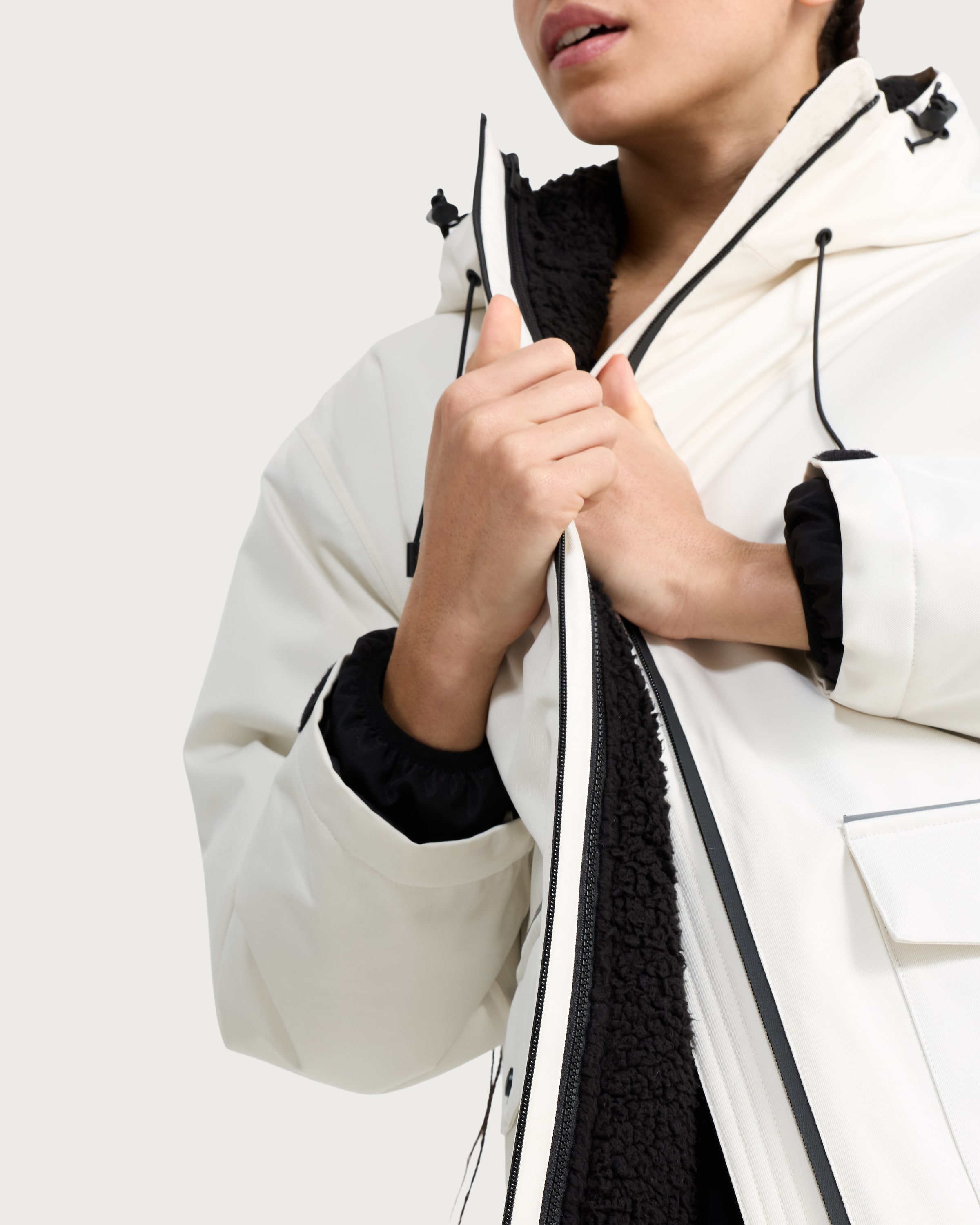 F&F Active EVERYWEATHER 3 in 1 Waterproof All Weather Robe in Cream thumbnail 2