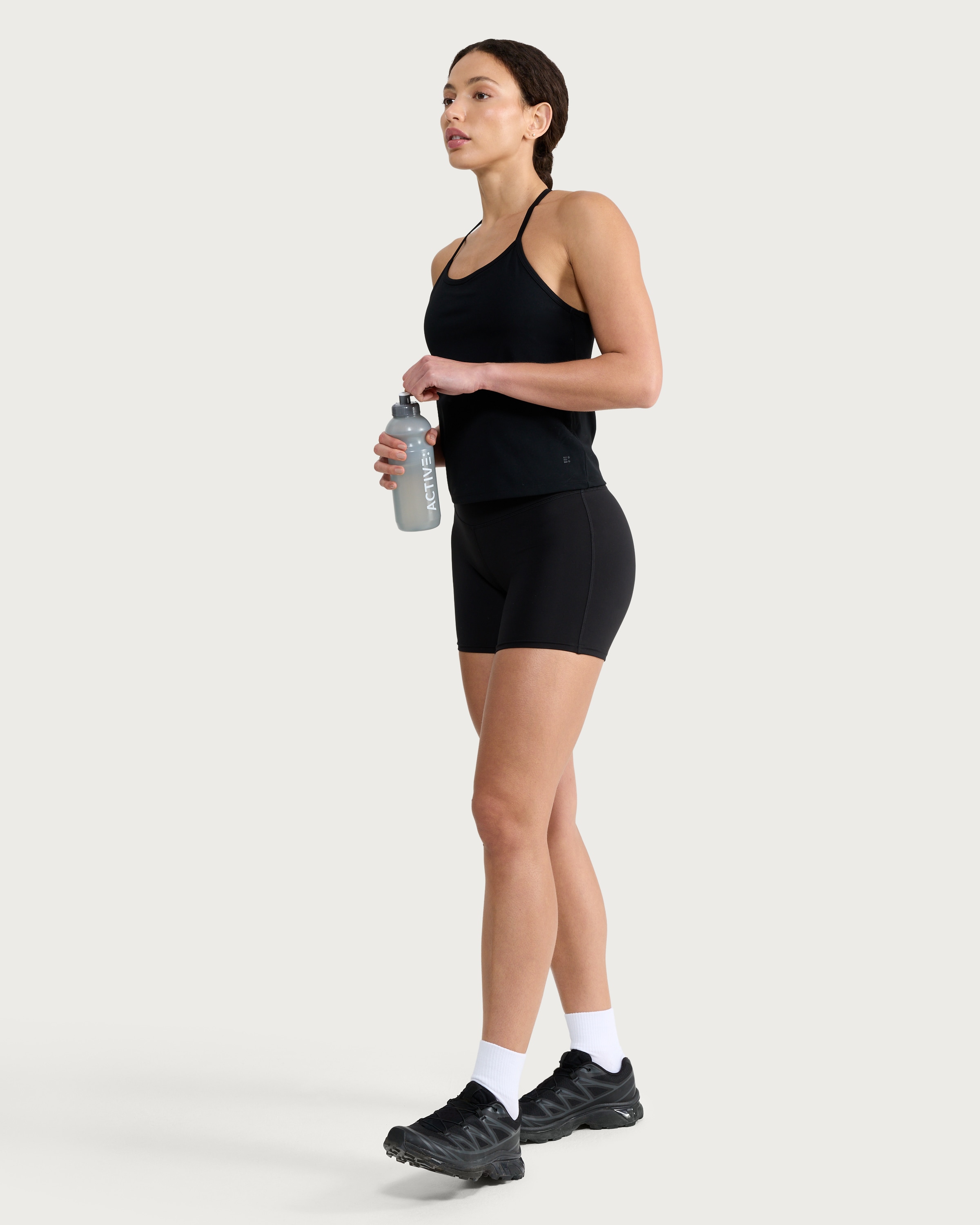F&F Active EVERYHOUR High Waisted Cycling Shorts in Black thumbnail 2