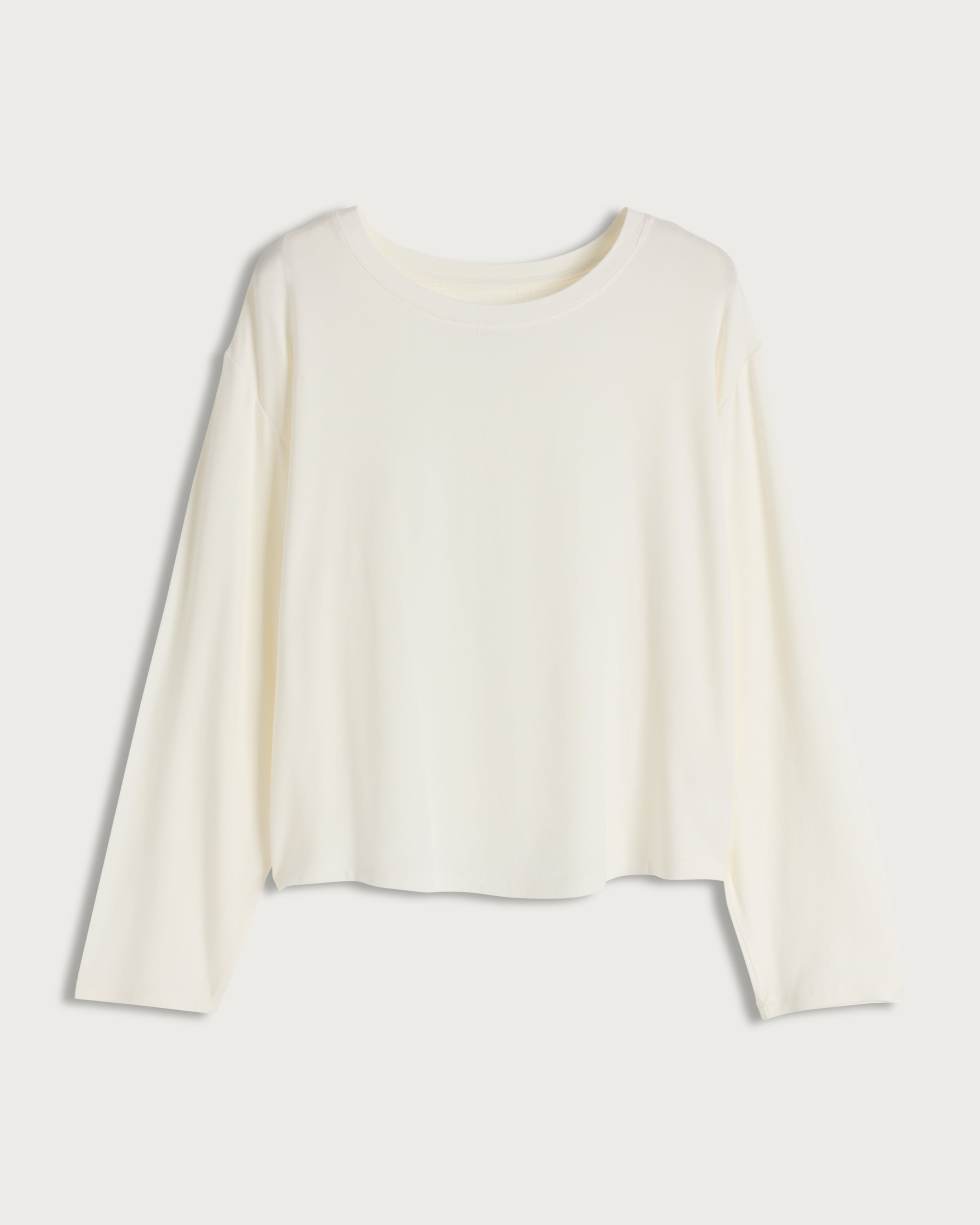 F&F CoolEase™ Modal Rich Long Sleeved Pyjama Top in Cream thumbnail 4