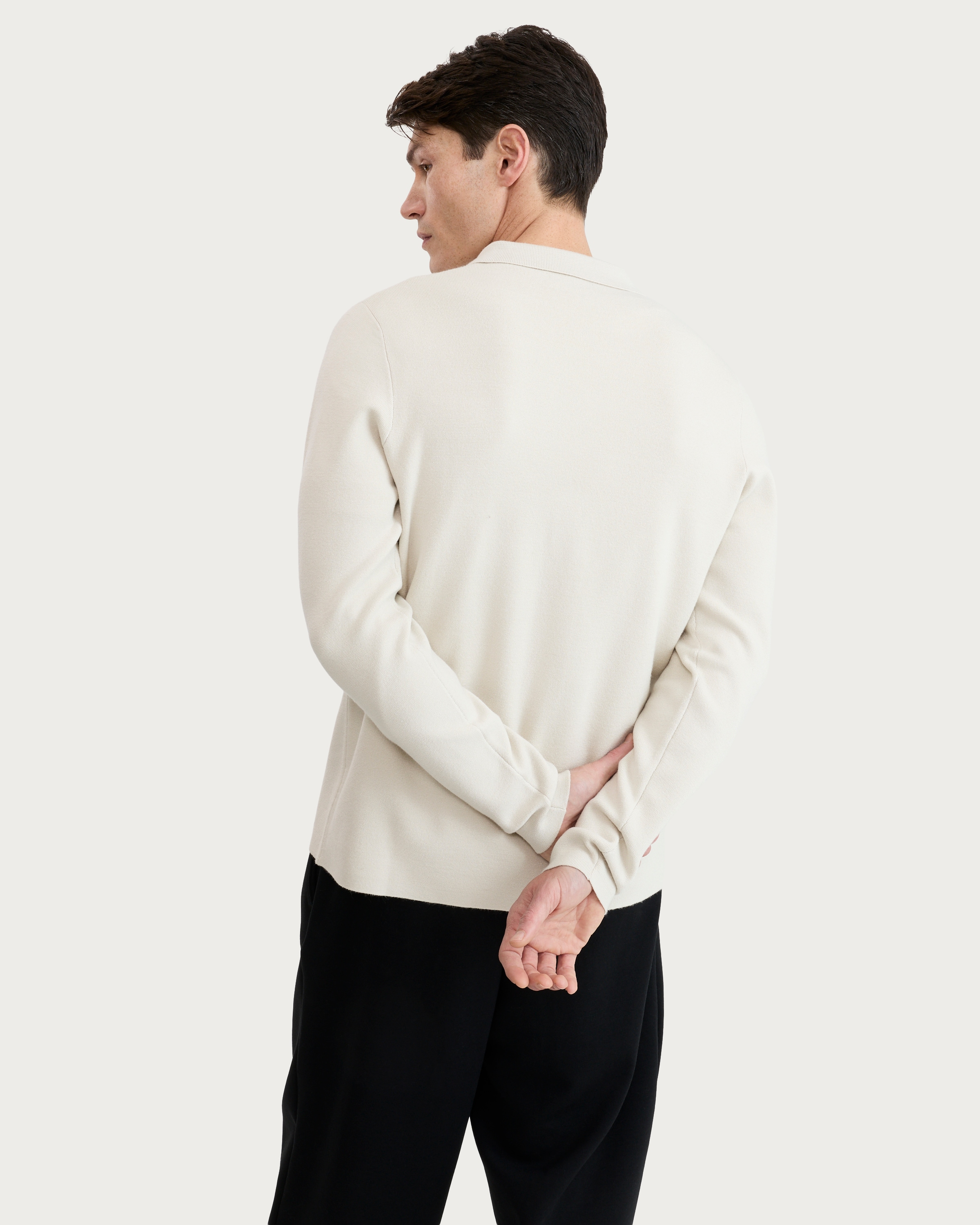 F&F Knitted Patch Pocket Relaxed Fit Button Up Cardigan in Ecru thumbnail 3