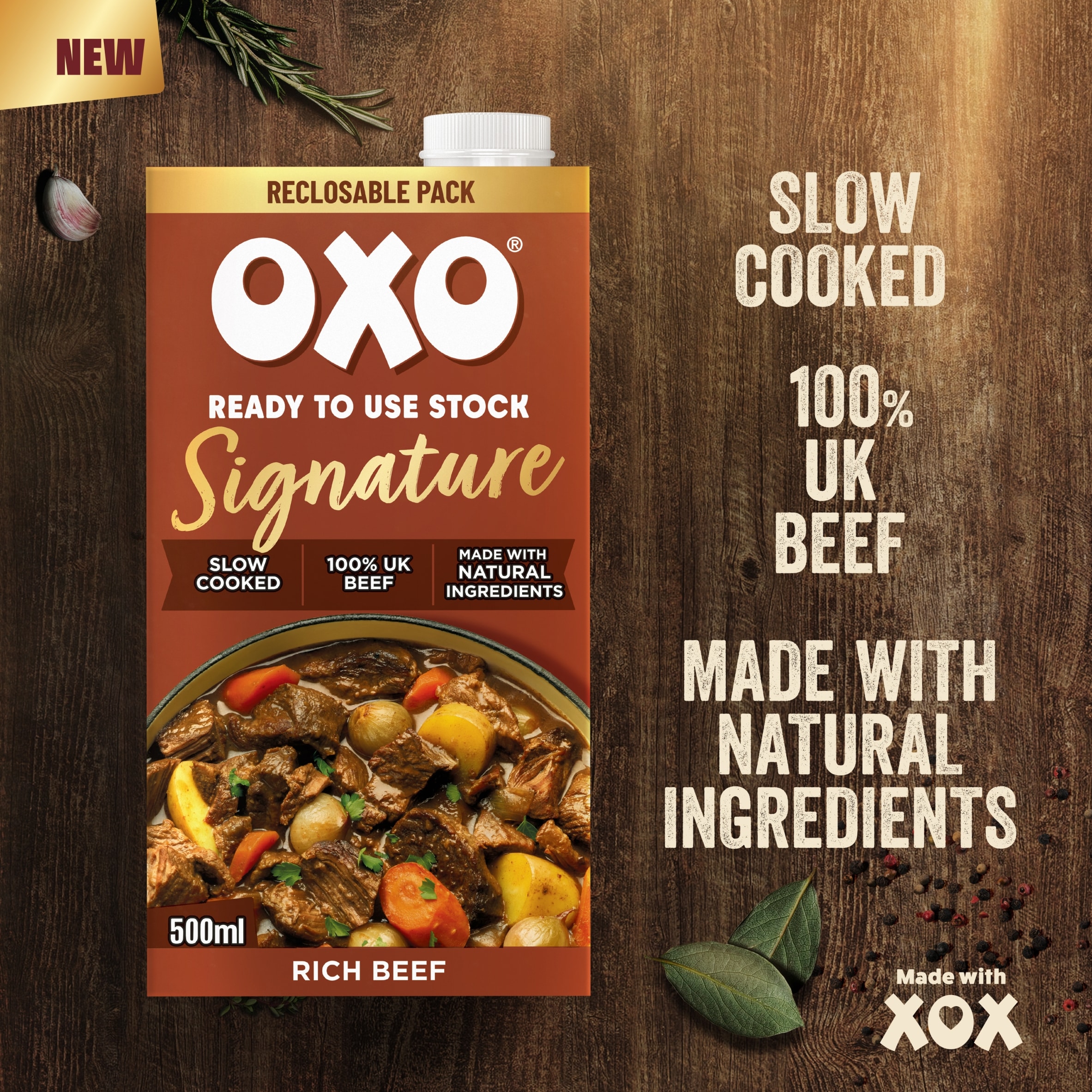 Oxo Ready To Use Stock Signature Rich Beef 500ML thumbnail 2