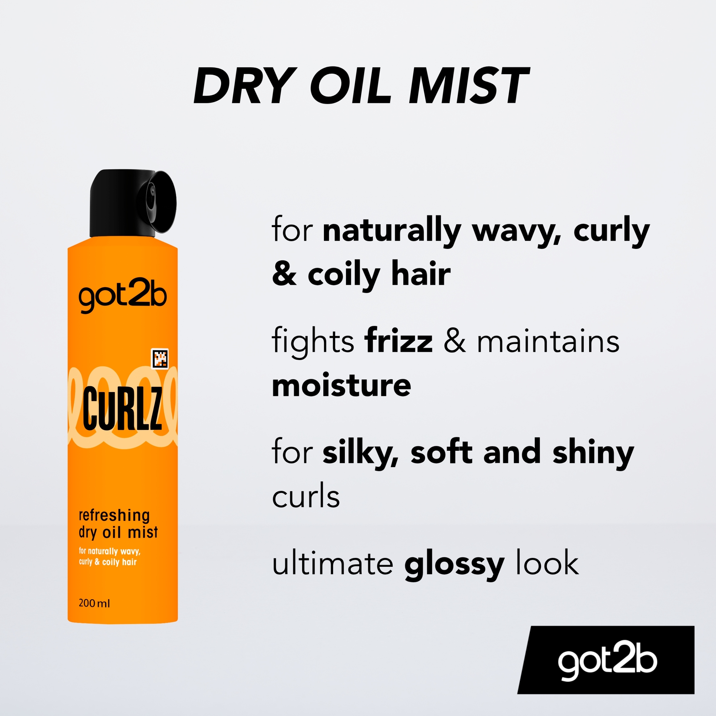 got2b CURLZ Refreshing Dry Oil Mist 200ml thumbnail 3