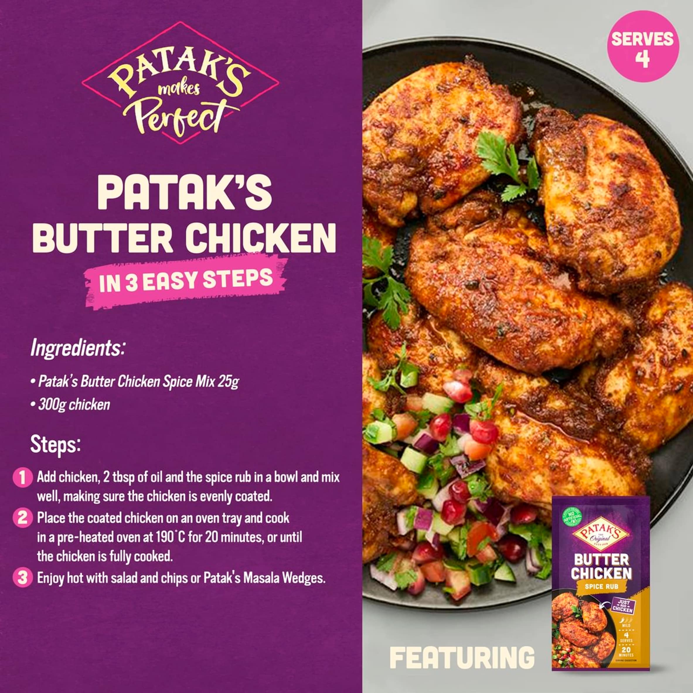 Patak's Butter Chicken Spice Mix 25g thumbnail 2