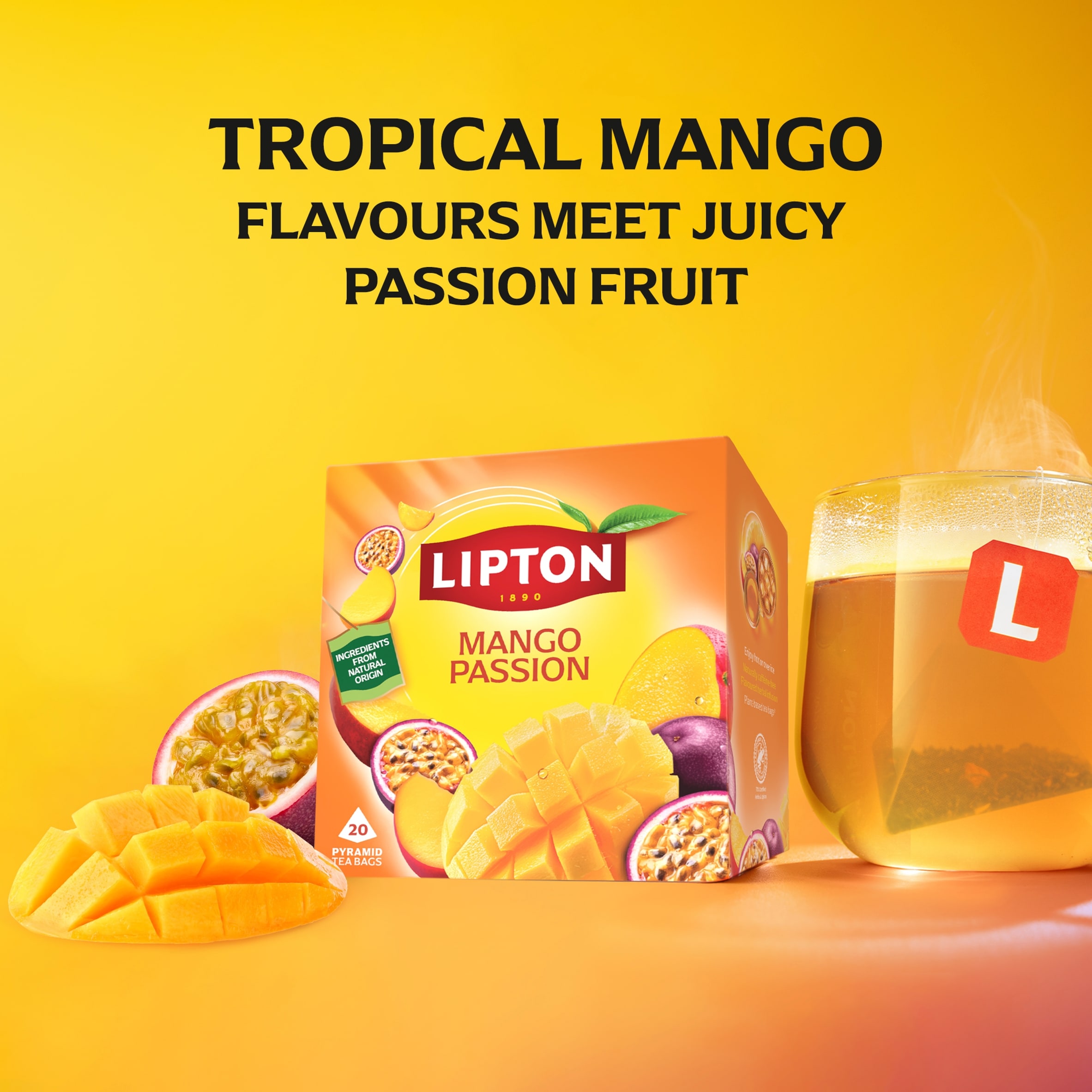 Lipton Mango Passion 20 Tea Bags 36g thumbnail 3