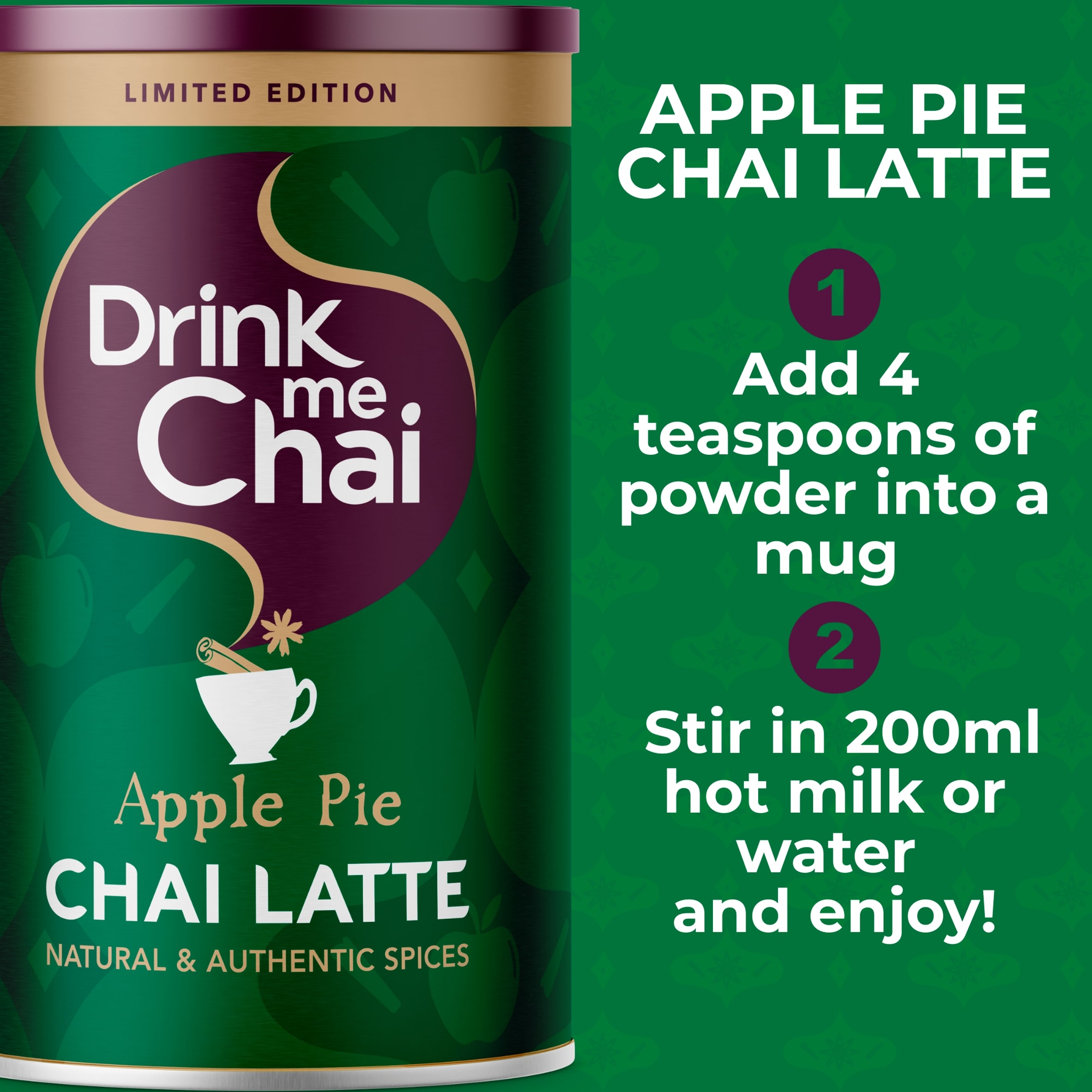 Drink Me Chai Apple Pie Chai Latte 250g thumbnail 2