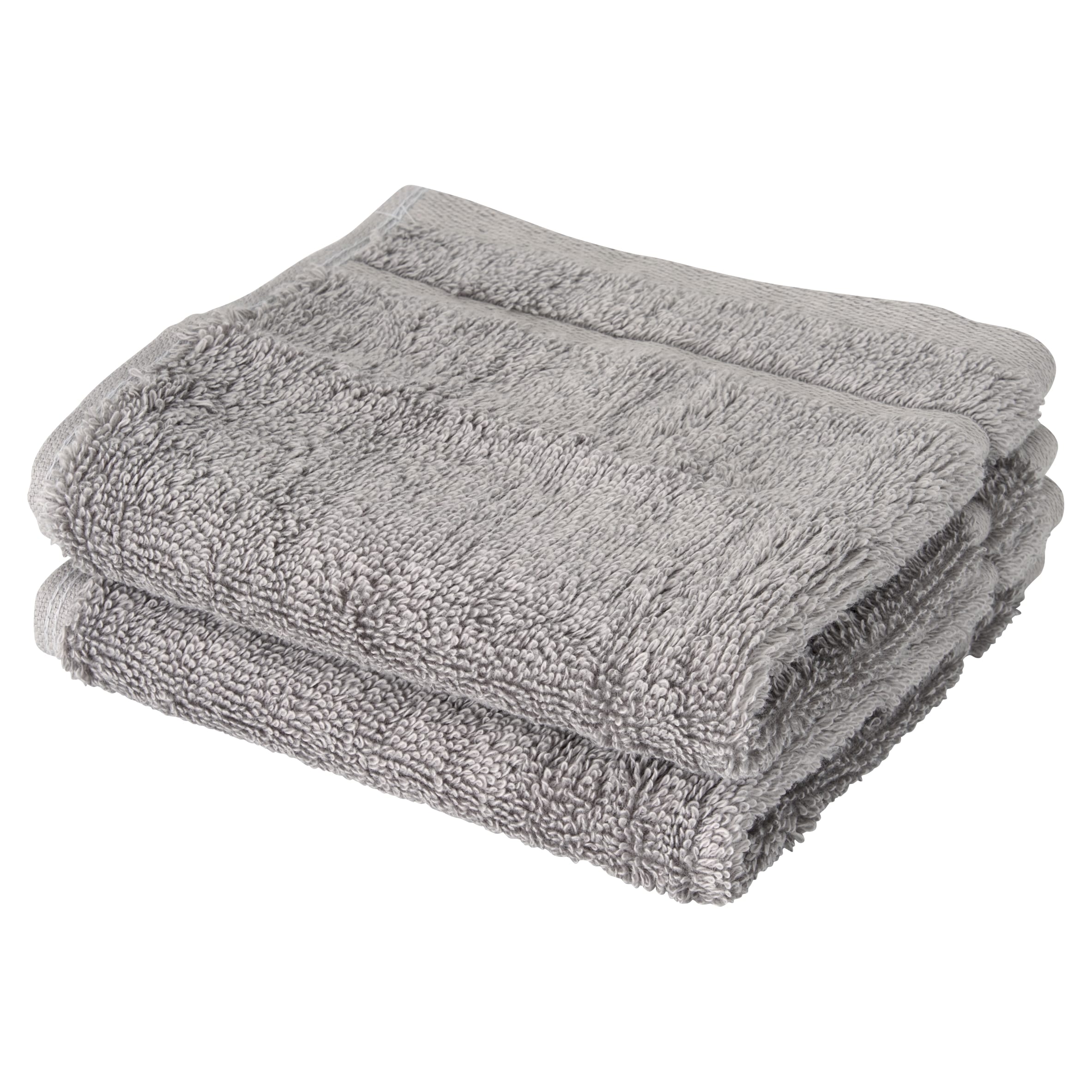 F&F Home Egyptian Cotton Hygro Face Cloth Silver 2 Pack
