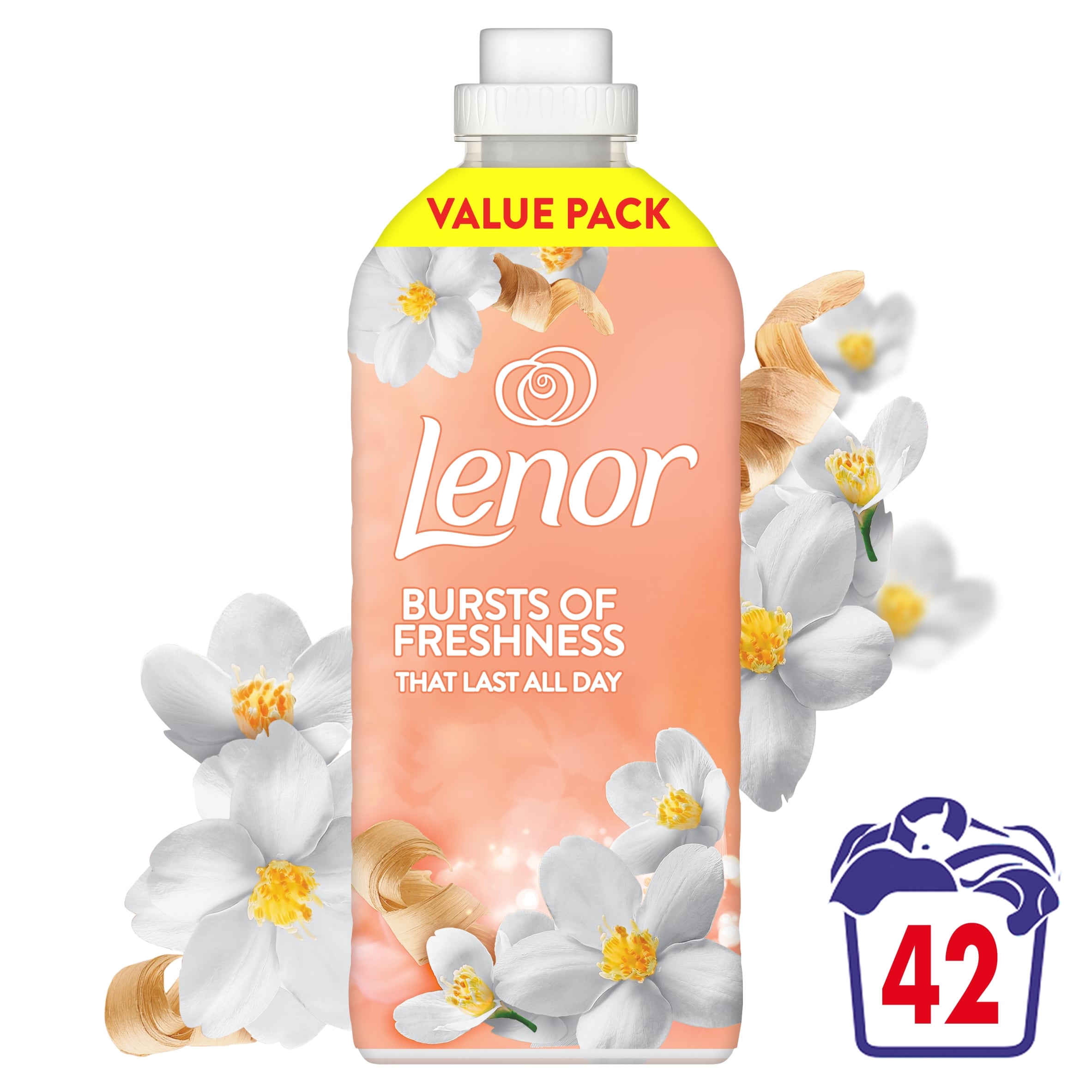 Lenor Fabric Conditioner Jasmine & White Cedar 42 washes 1.386l