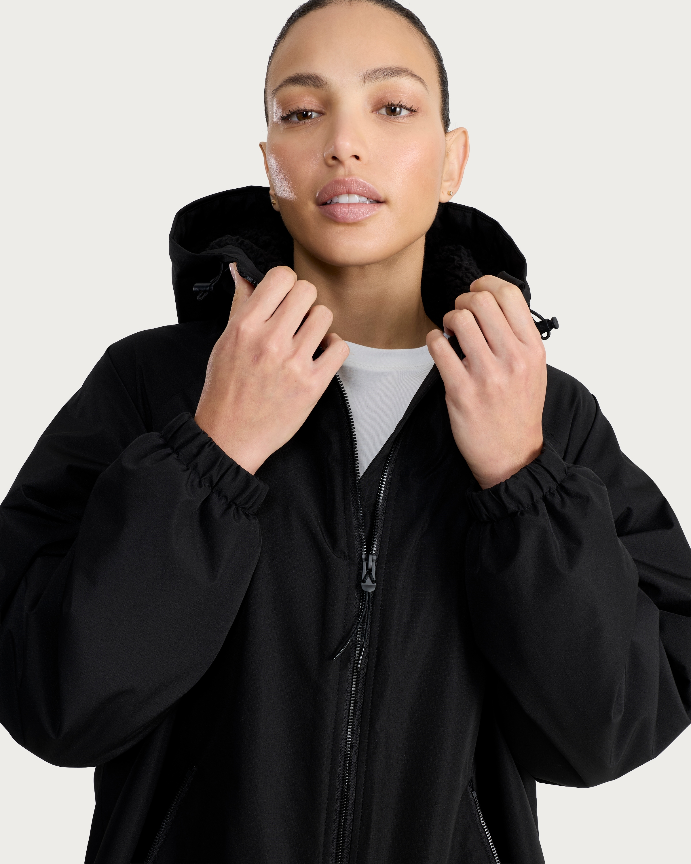 F&F Active EVERYWEATHER Waterproof All Weather Robe  in Black thumbnail 2