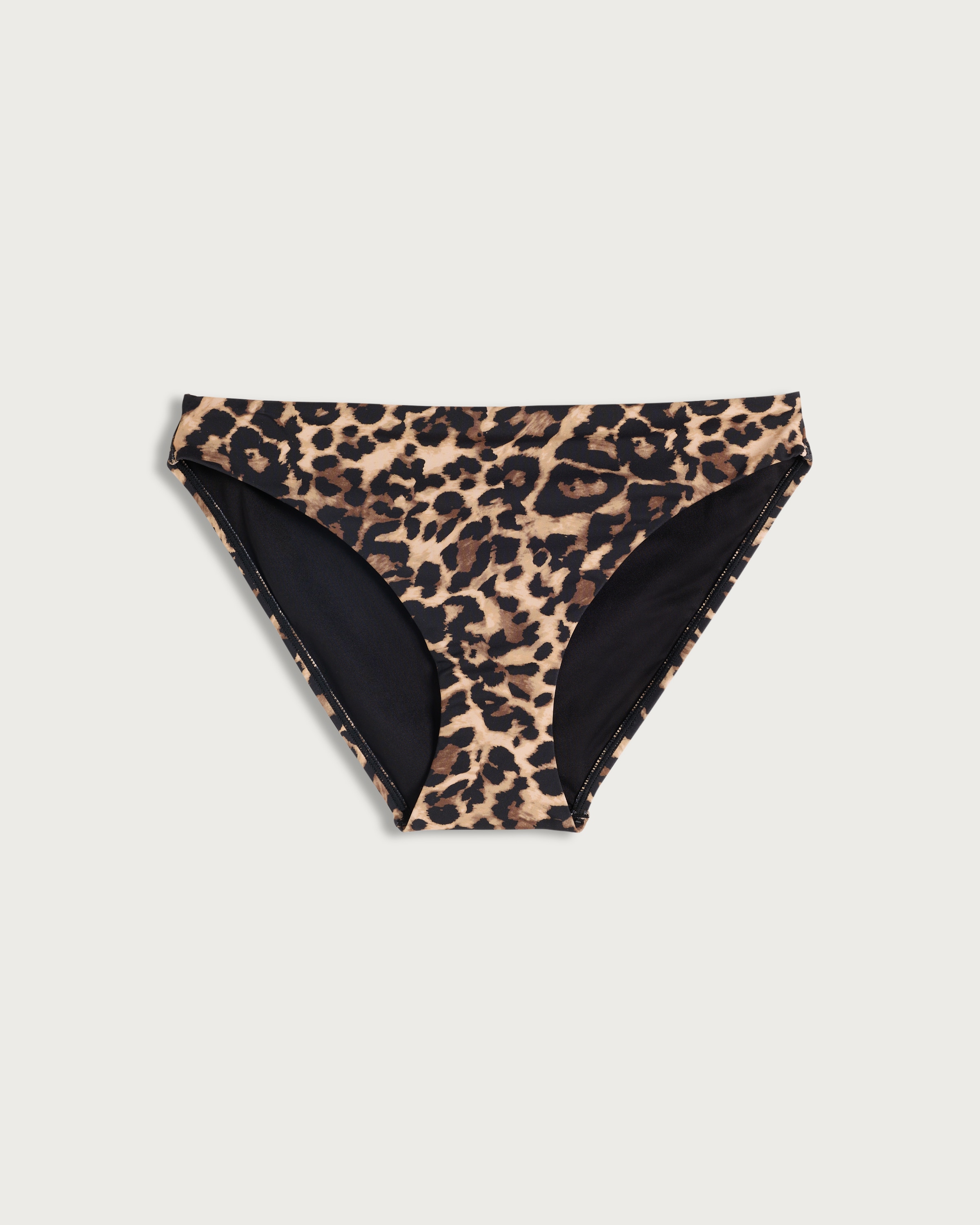 F&F Leopard Print High Leg Bikini Bottoms in Multi Brown thumbnail 4