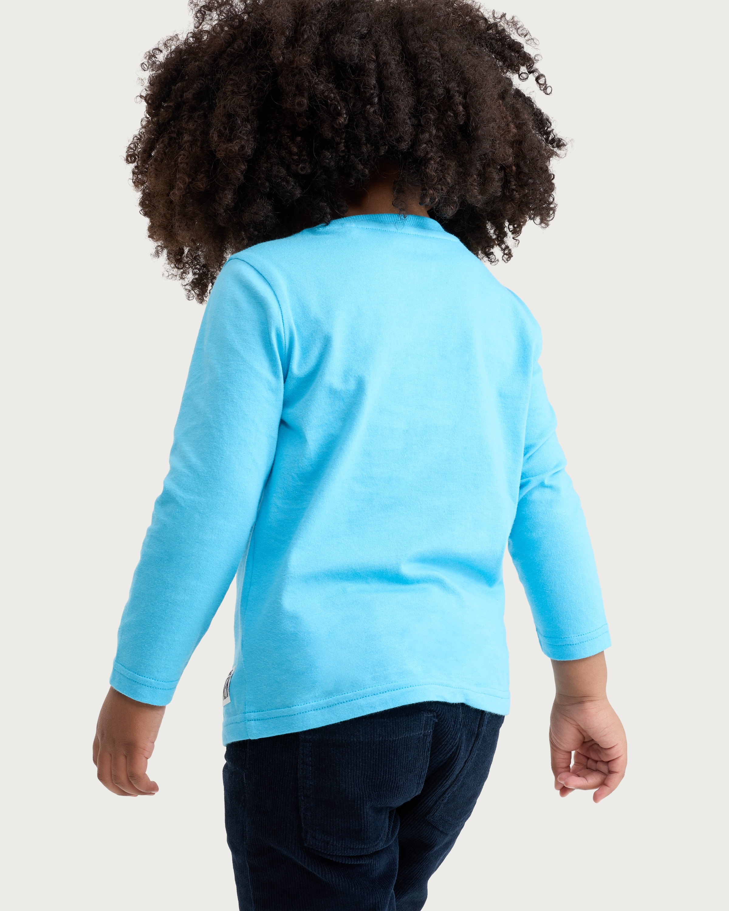 Mr Men & Little Miss Mr. Bump Pure Cotton Long Sleeved Top in Blue thumbnail 3