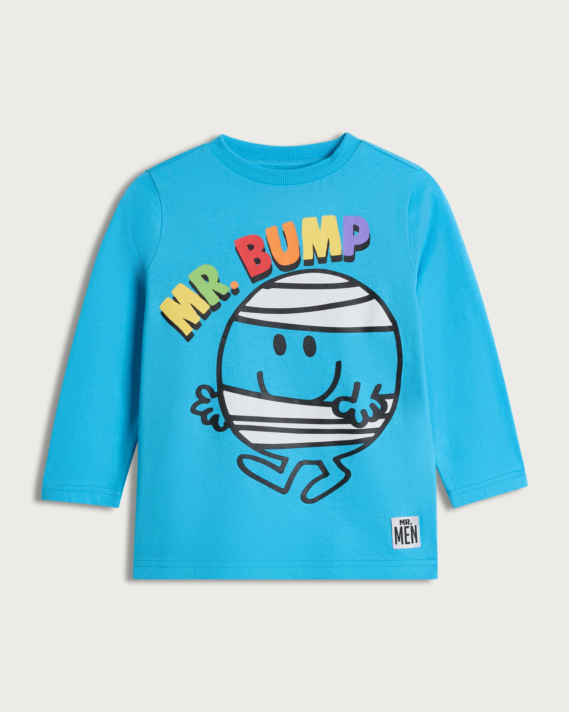 Mr Men & Little Miss Mr. Bump Pure Cotton Long Sleeved Top in Blue thumbnail 4