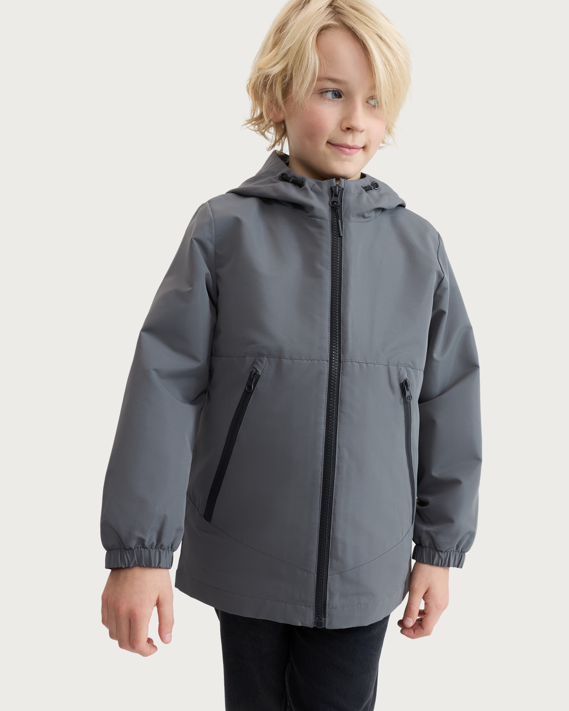 F&F Boys 2-Piece Hooded Jacket and Padded Gilet Set in Grey