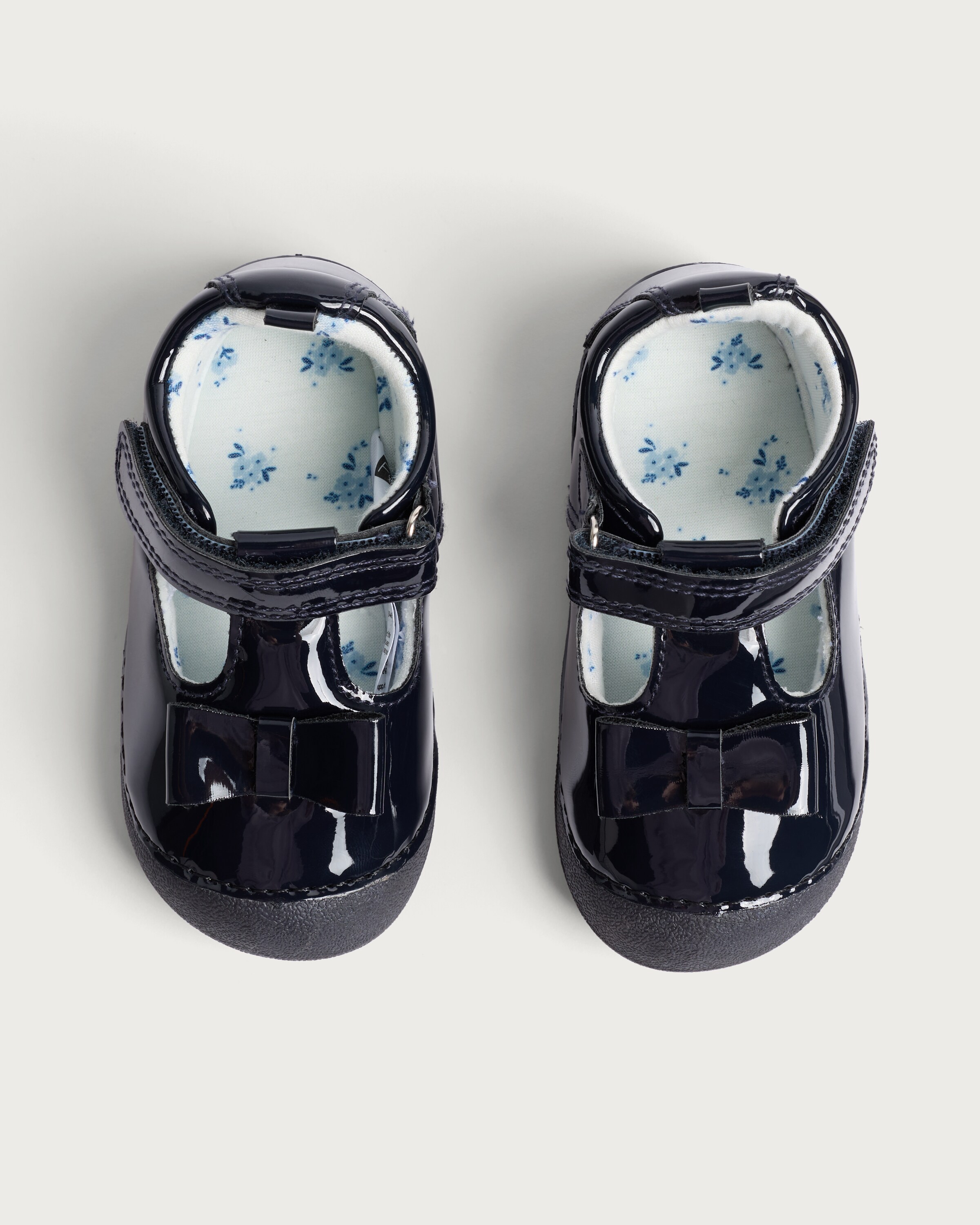 F&F Baby Patent T-Bar Pram Shoes in Black thumbnail 2