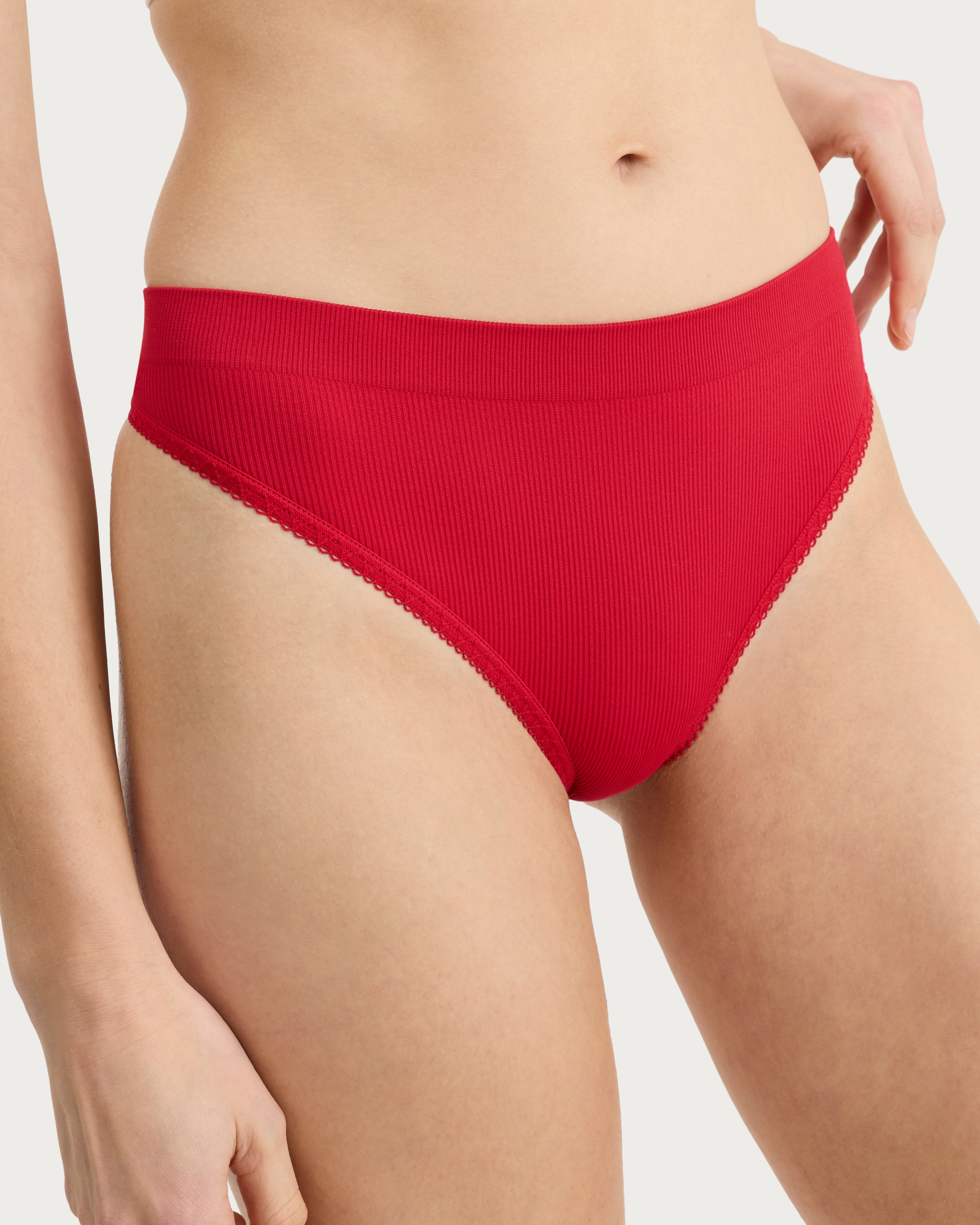 F&F 2-Pack Ribbed Heart Print Thongs in Multi thumbnail 3