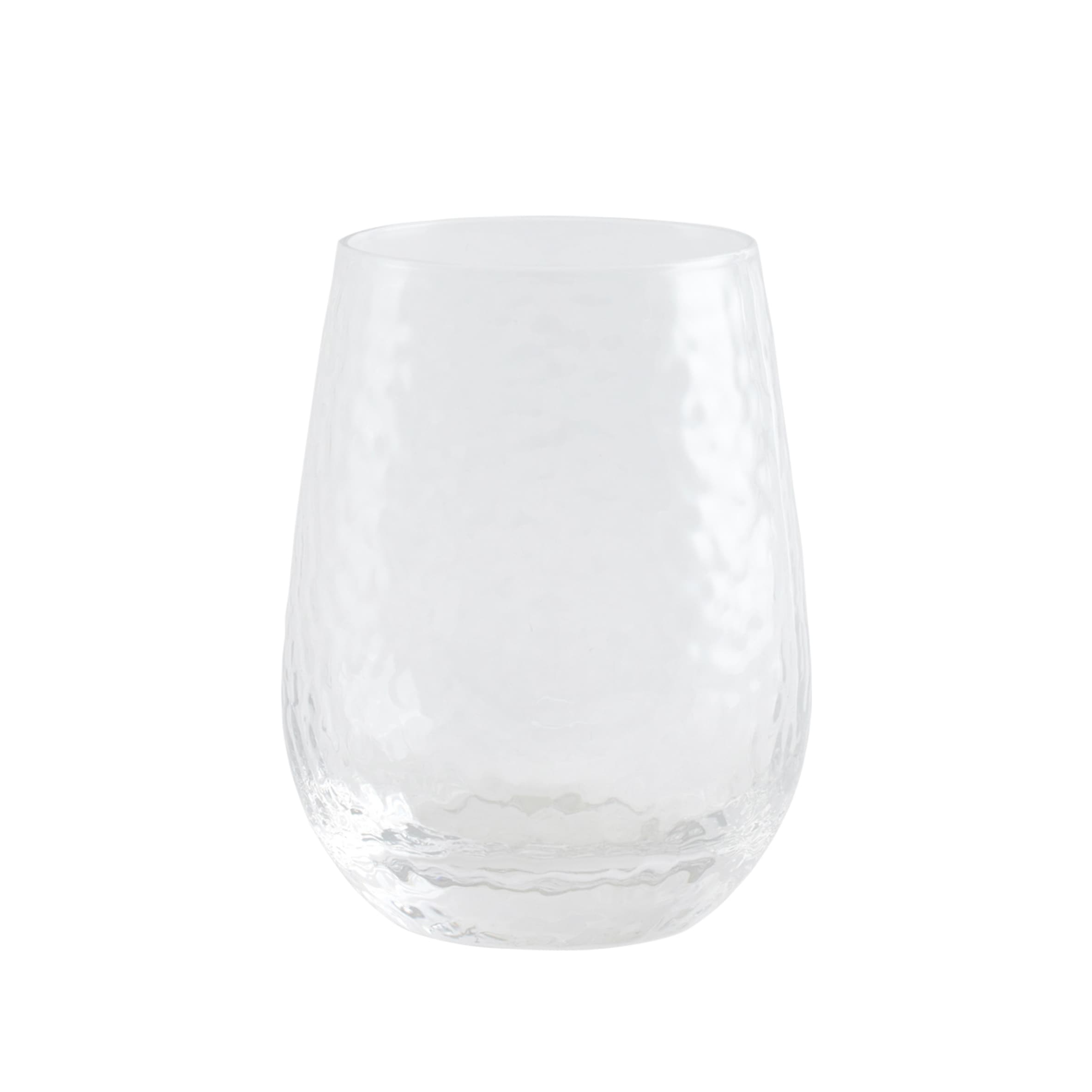 F&F Home Hammered Stemless Wine Glass 2 Pack