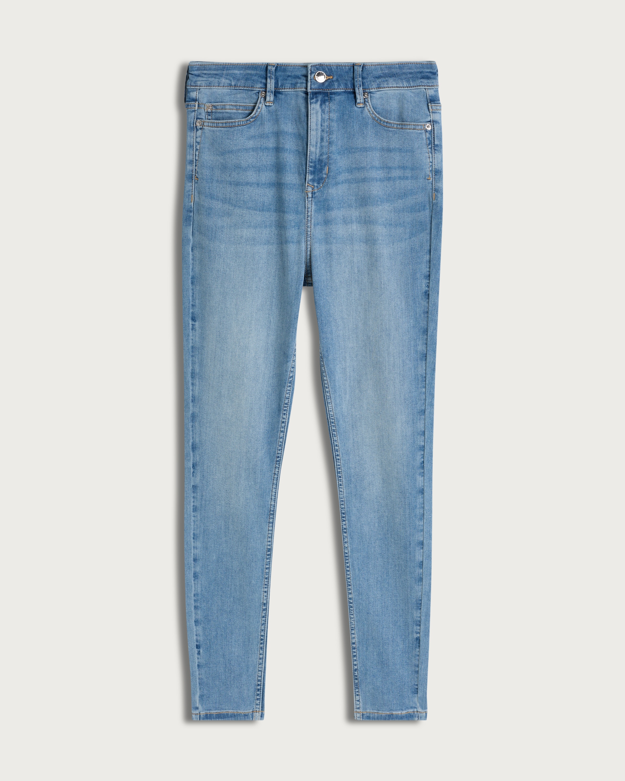 F&F Contour High Rise Skinny Fit Jeans in Blue thumbnail 4