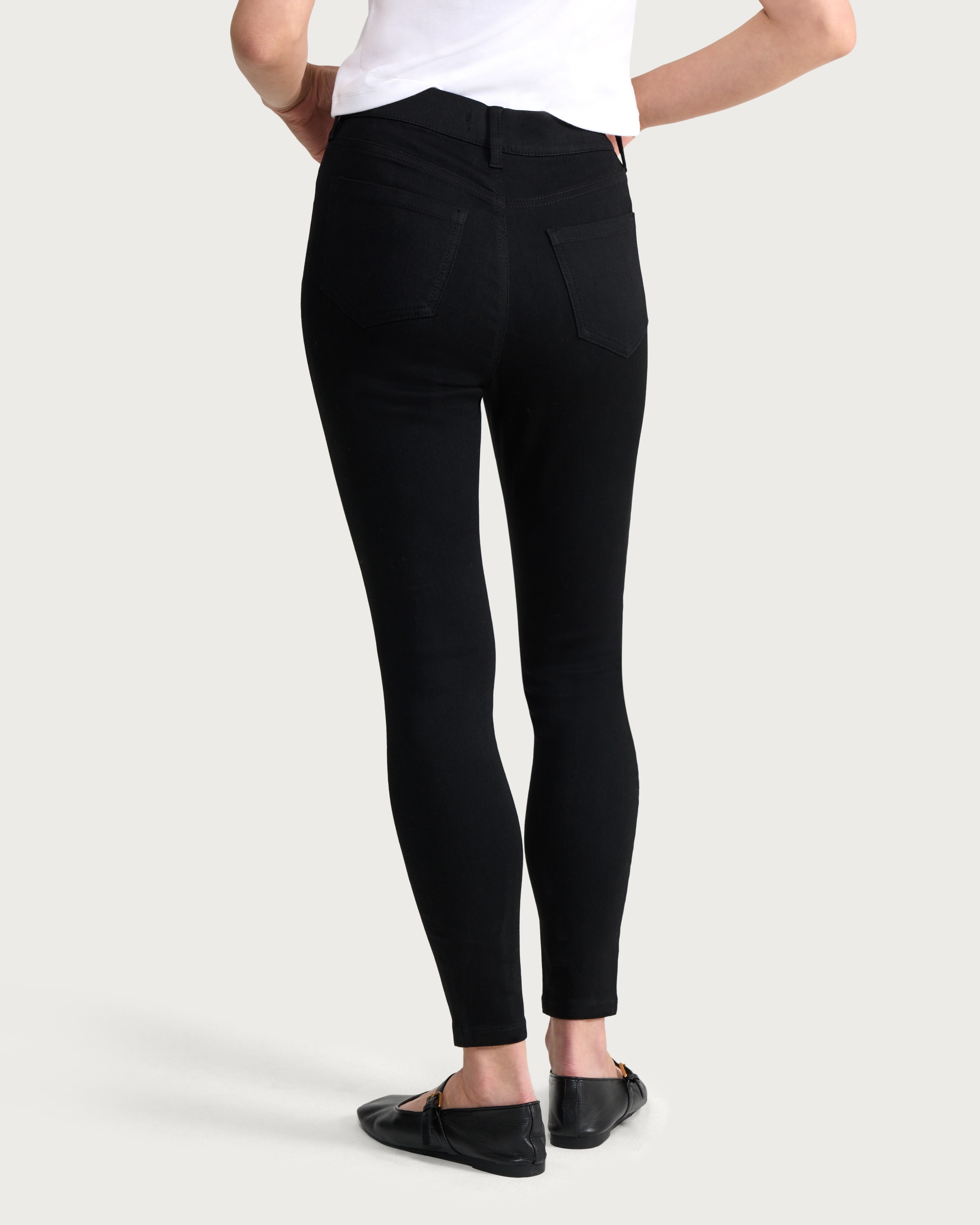 F&F High Rise Skinny Fit Jeggings in Black thumbnail 3