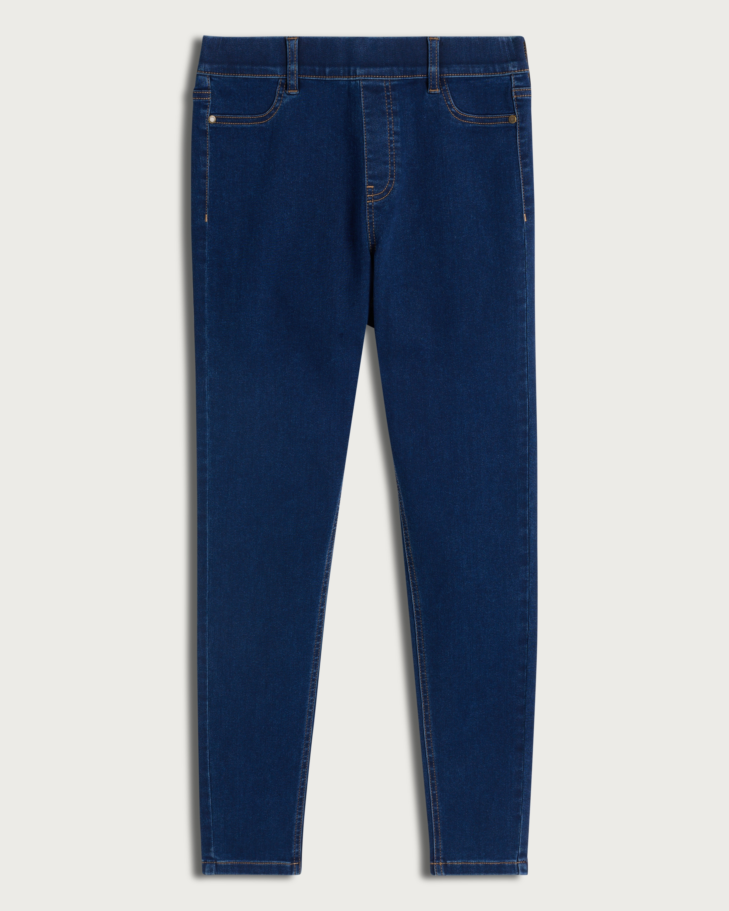 F&F High Rise Skinny Fit Jeggings in Navy thumbnail 4