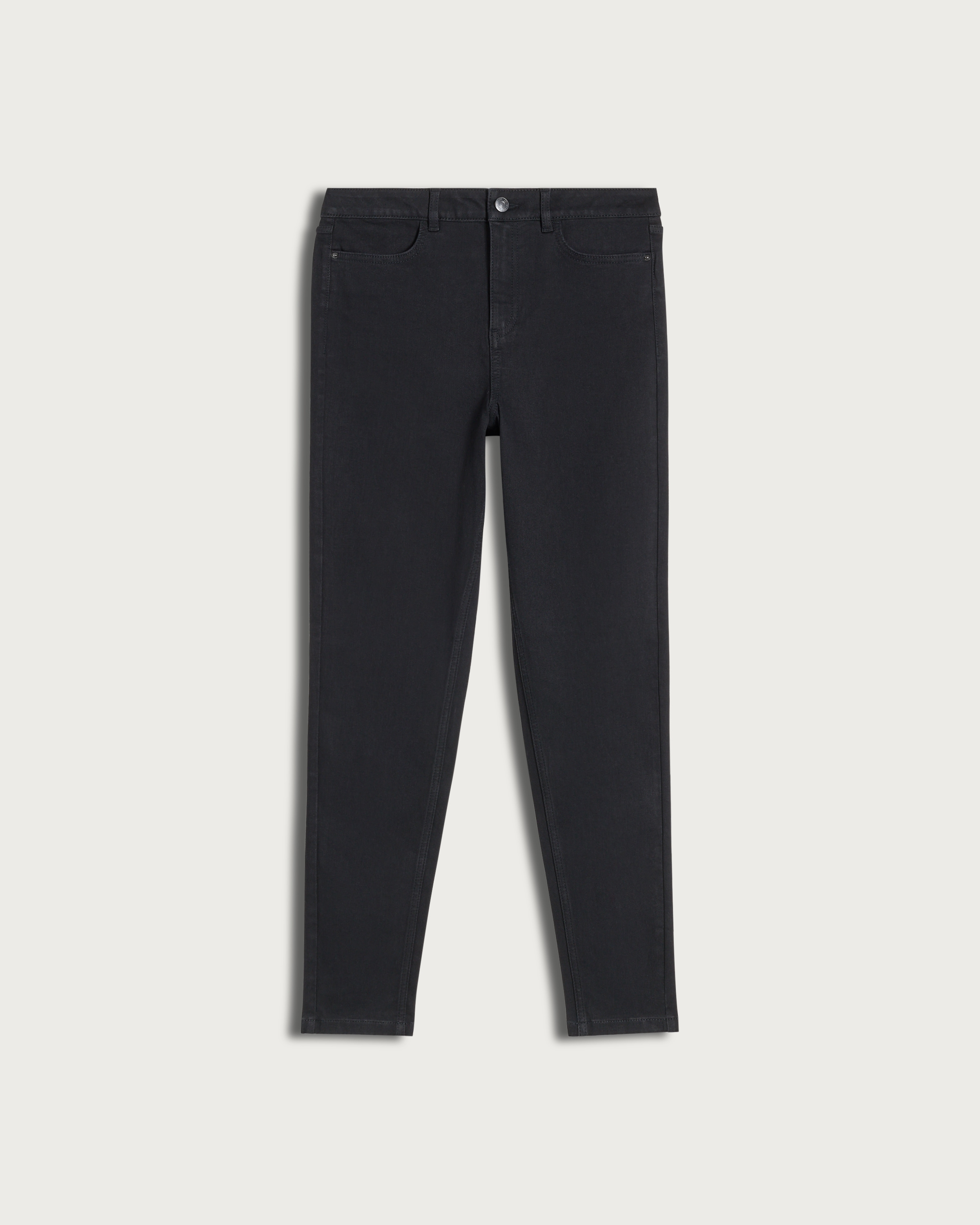F&F High Rise Skinny Fit Jeans in Black thumbnail 4
