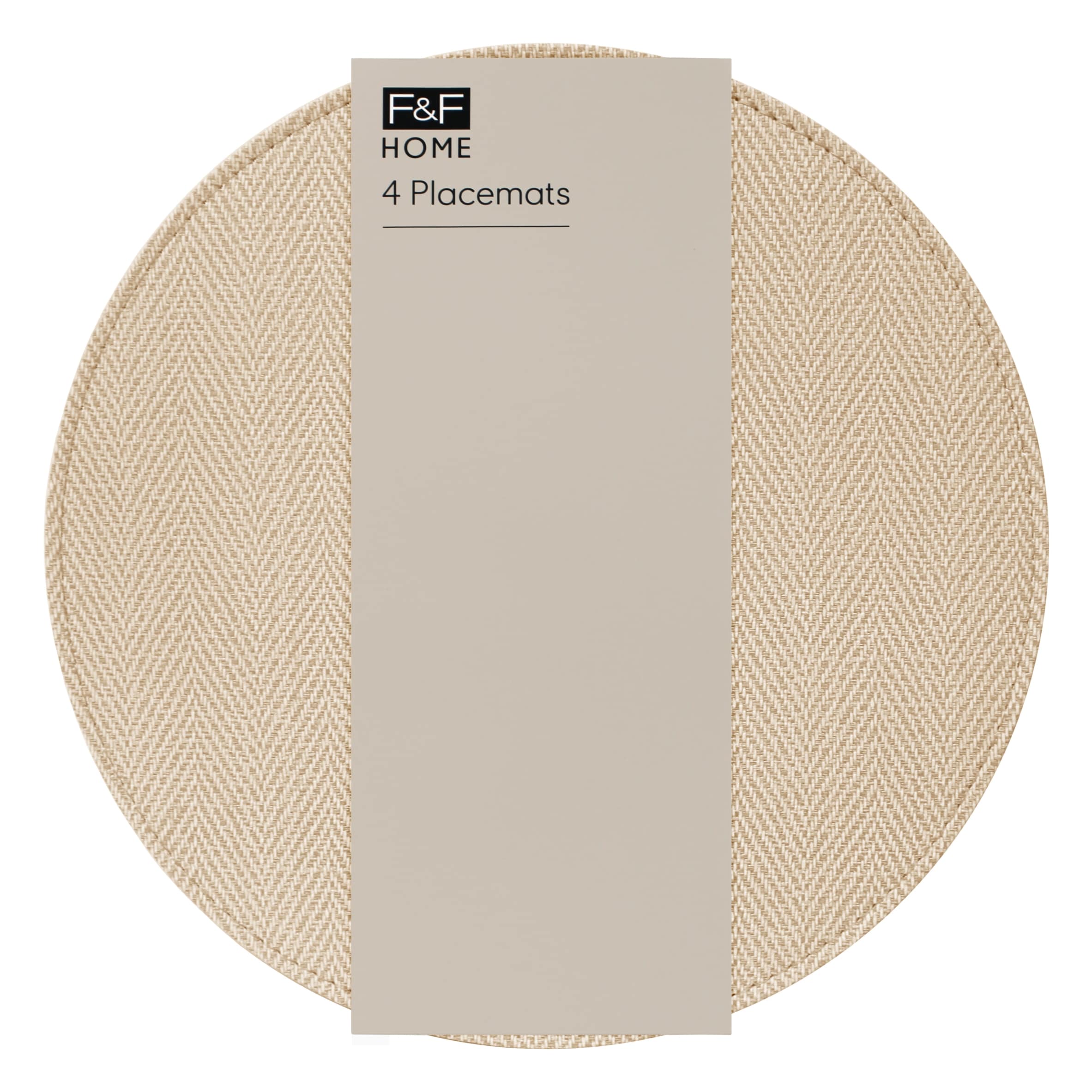F&F Home Herringbone Placemat 4 Pack