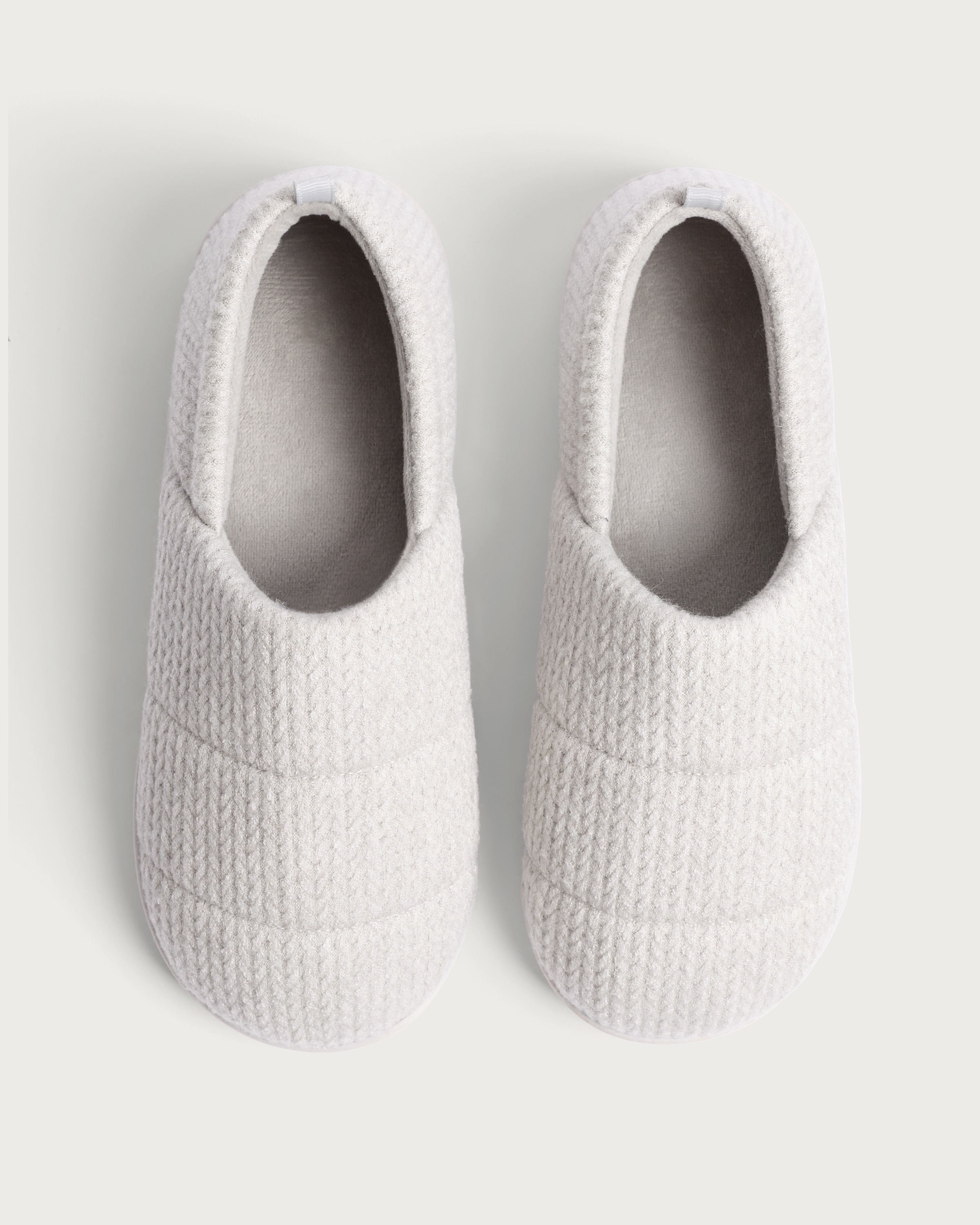 F&F Quilted Embossed Slippers in Grey thumbnail 2