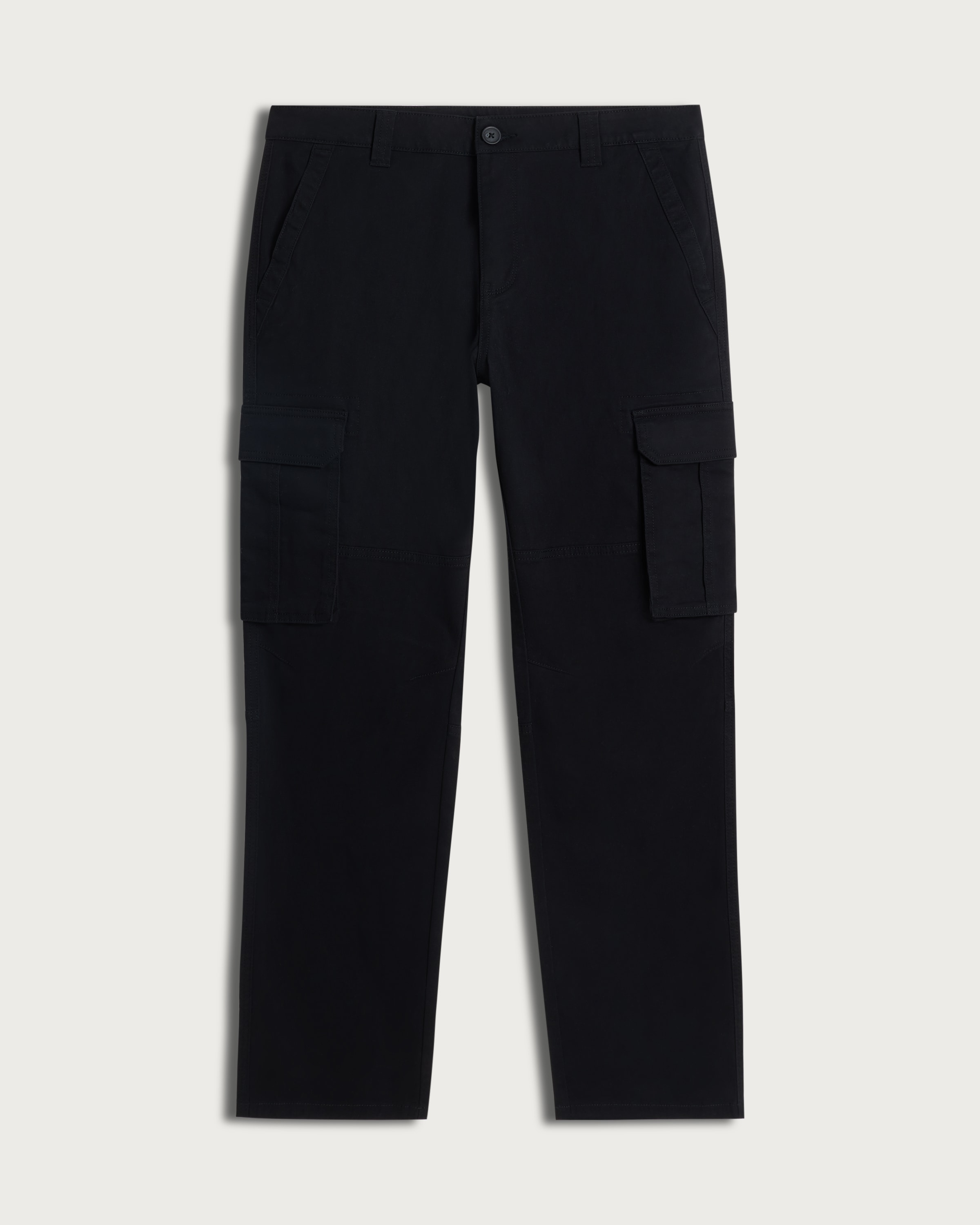 F&F Cotton Rich Straight Leg Cargo Trousers in Black thumbnail 4