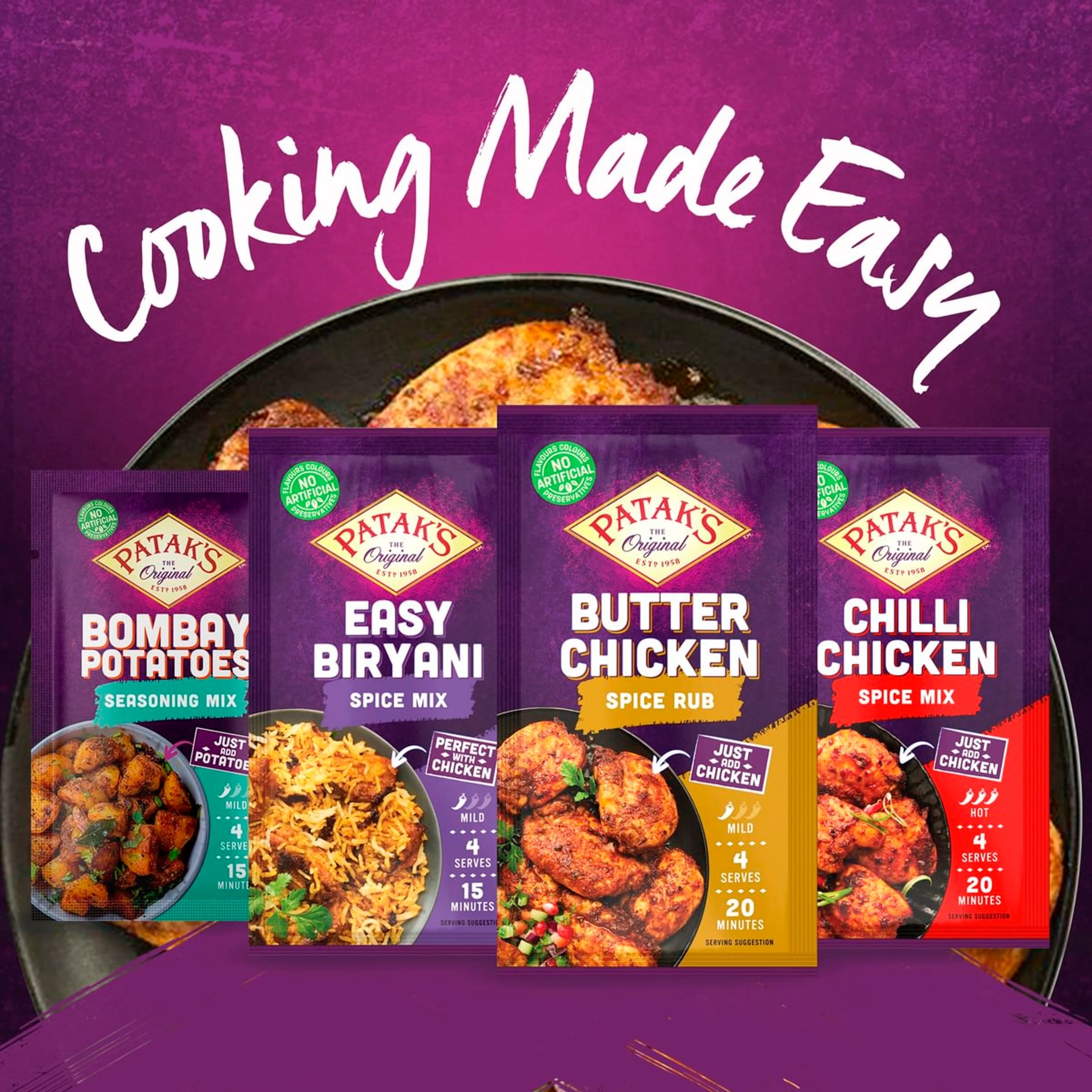 Patak's Chilli Chicken Spice Mix 25g thumbnail 3