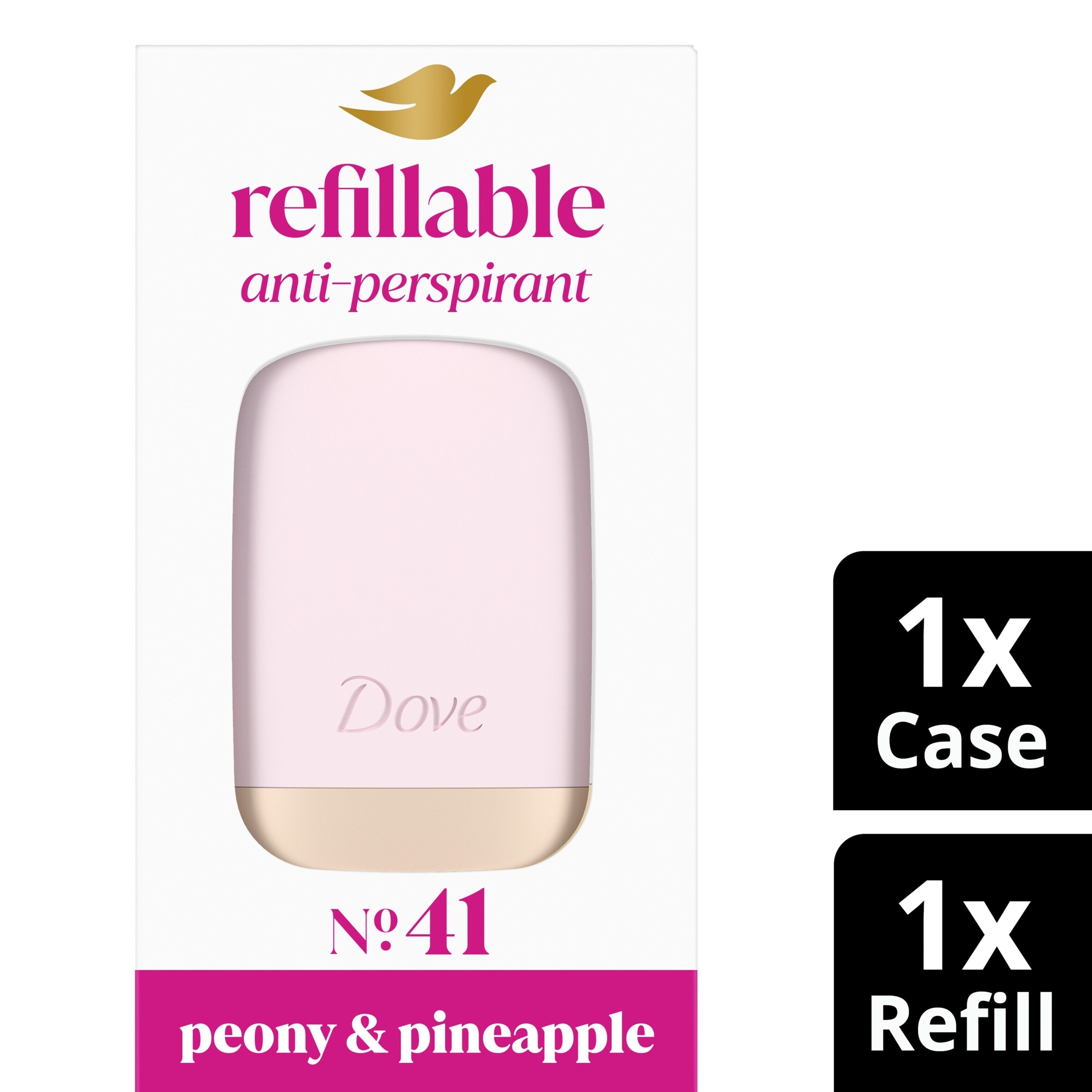 Dove No41 Peony & Pineapple 72h Antiperspirant Deodorant Refillable Kit 35ml