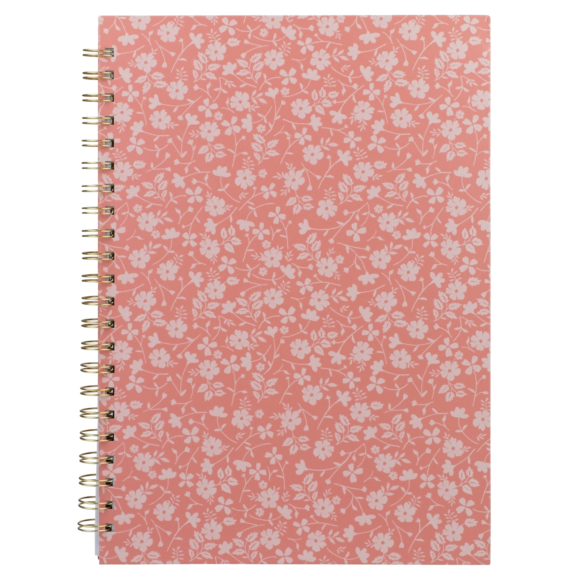 Woodvale Romantic Floral A4 Wiro Pink Notebook