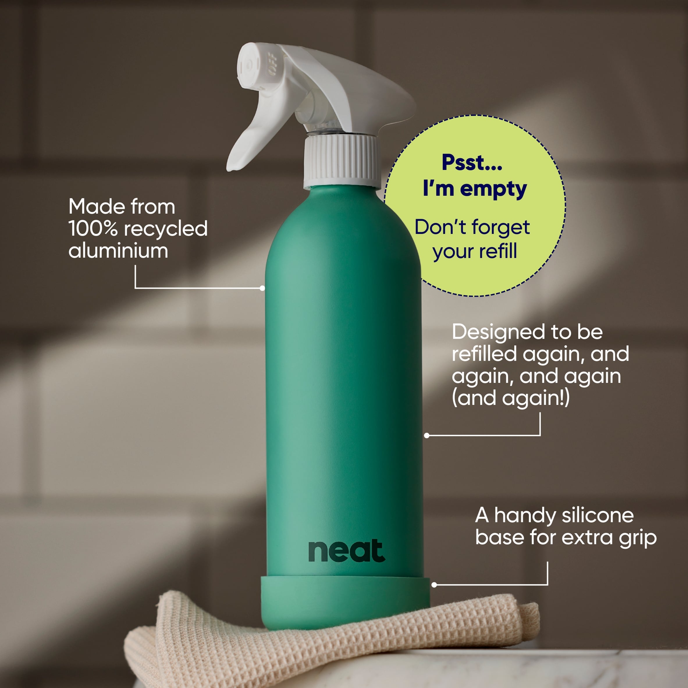 NEAT Sage Refillable Bottle for Cleaning Sprays 500ml thumbnail 3