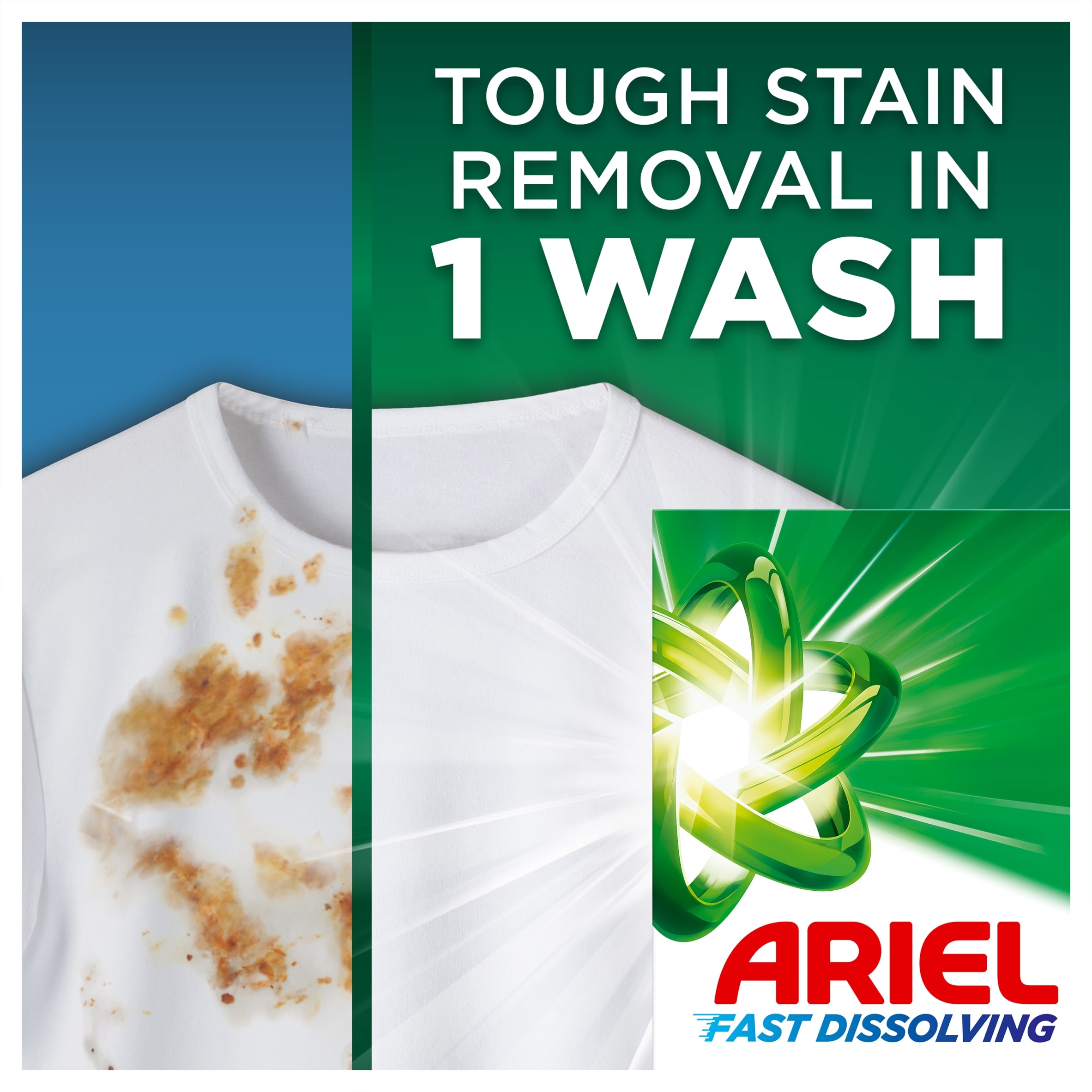 Ariel Fast Dissolving Original Washing Powder 44 Washes 2200g thumbnail 5