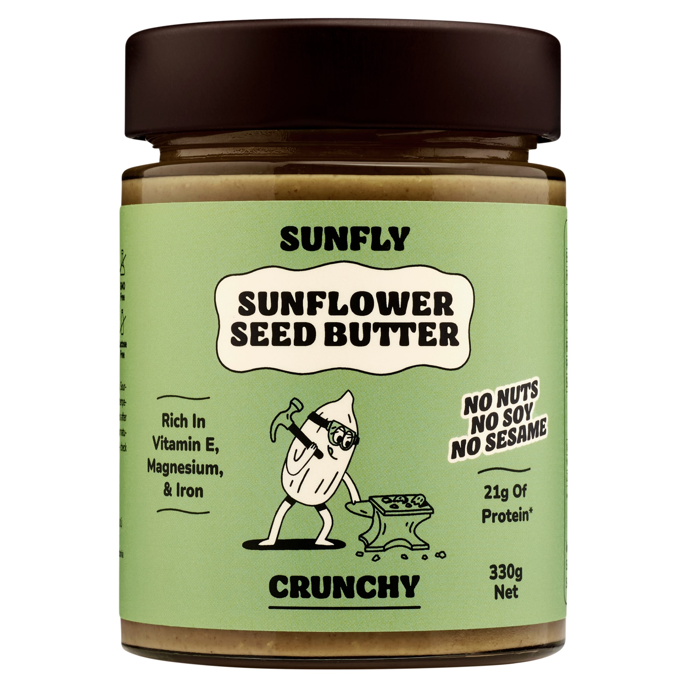 SUNFLY Sunflower Seed Butter, Crunchy Spread