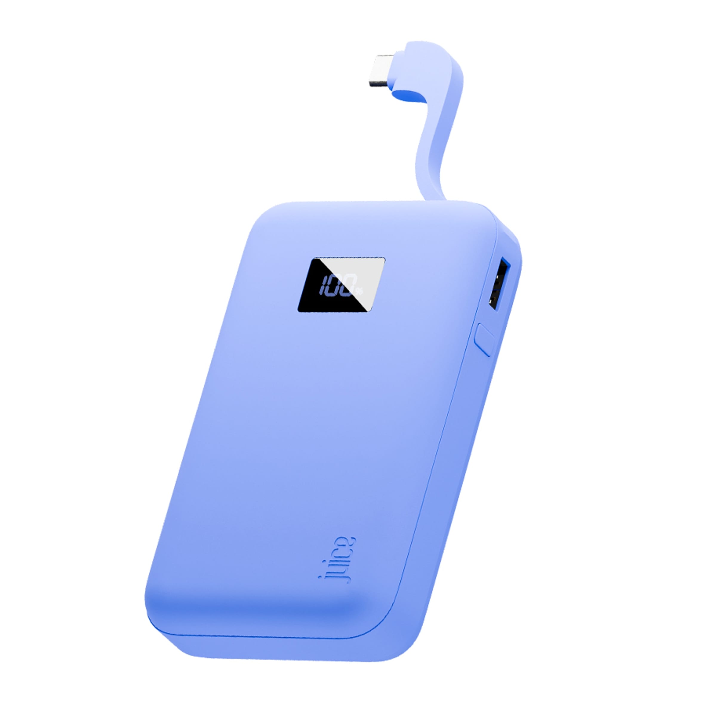 JUICE 2 POWERBANK BLUE WITH INTEGRATED CABLE